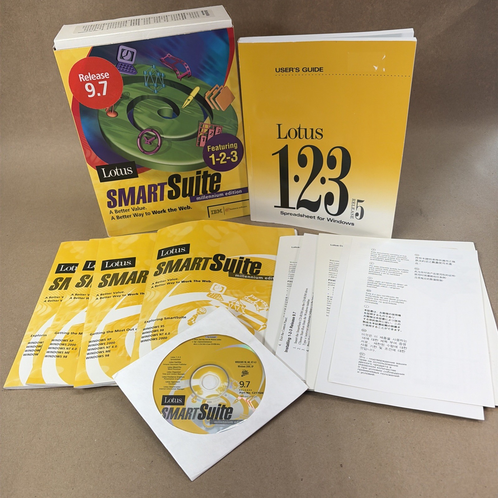 Lotus SmartSuite 9.7 Millennium Edition 1-2-3 Windows 7/XP/2000/98