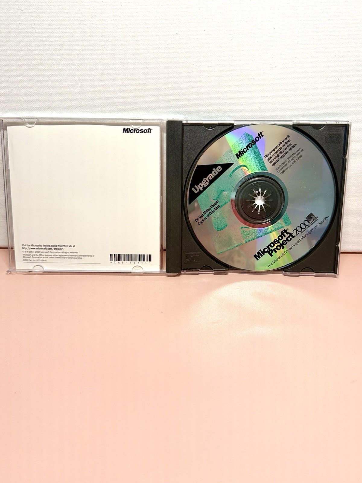 Vintage Microsoft Project 2000 SR-1 With Product CD Key