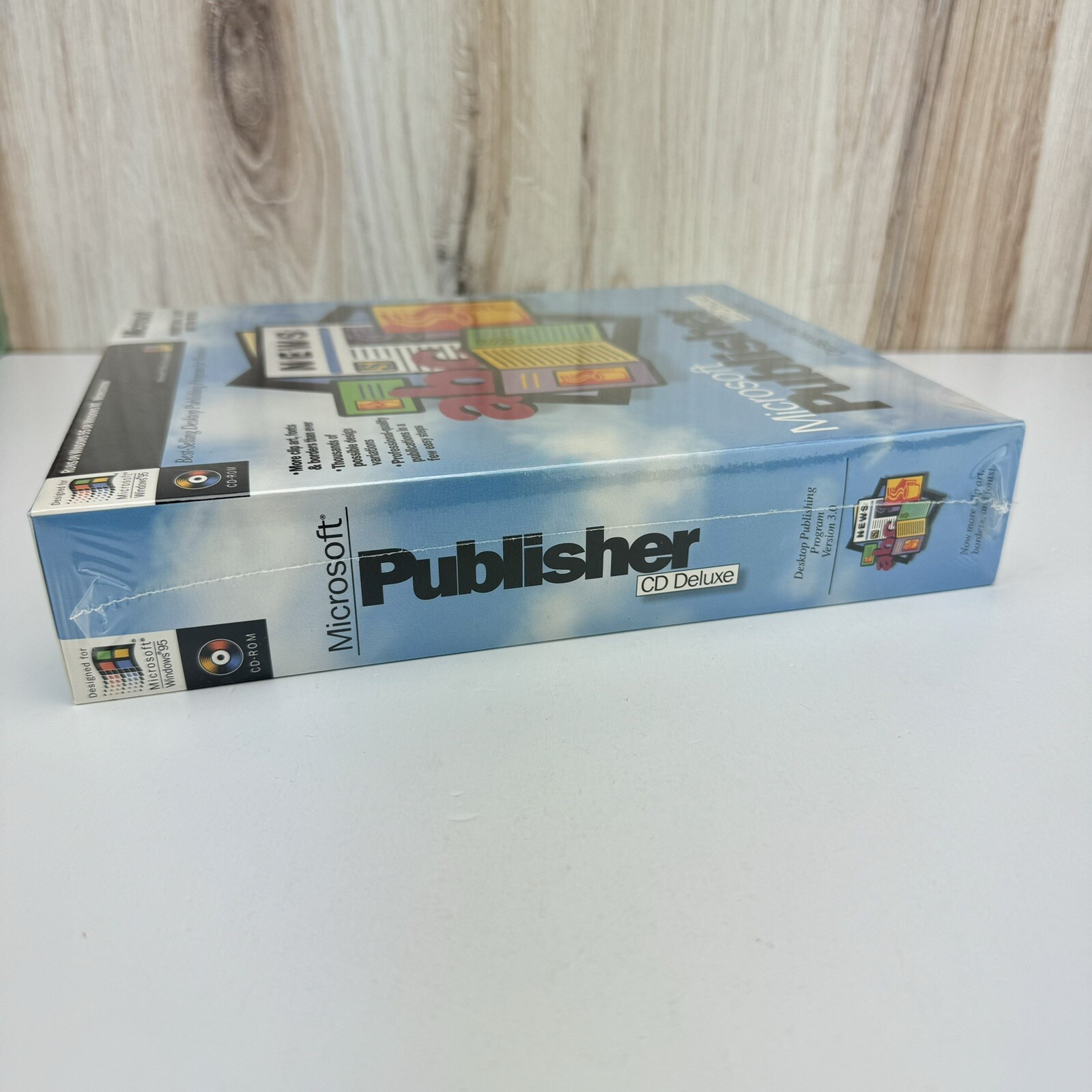 Microsoft Publisher CD Deluxe Windows 95 PC Big Box Software CDROM NEW SEALED