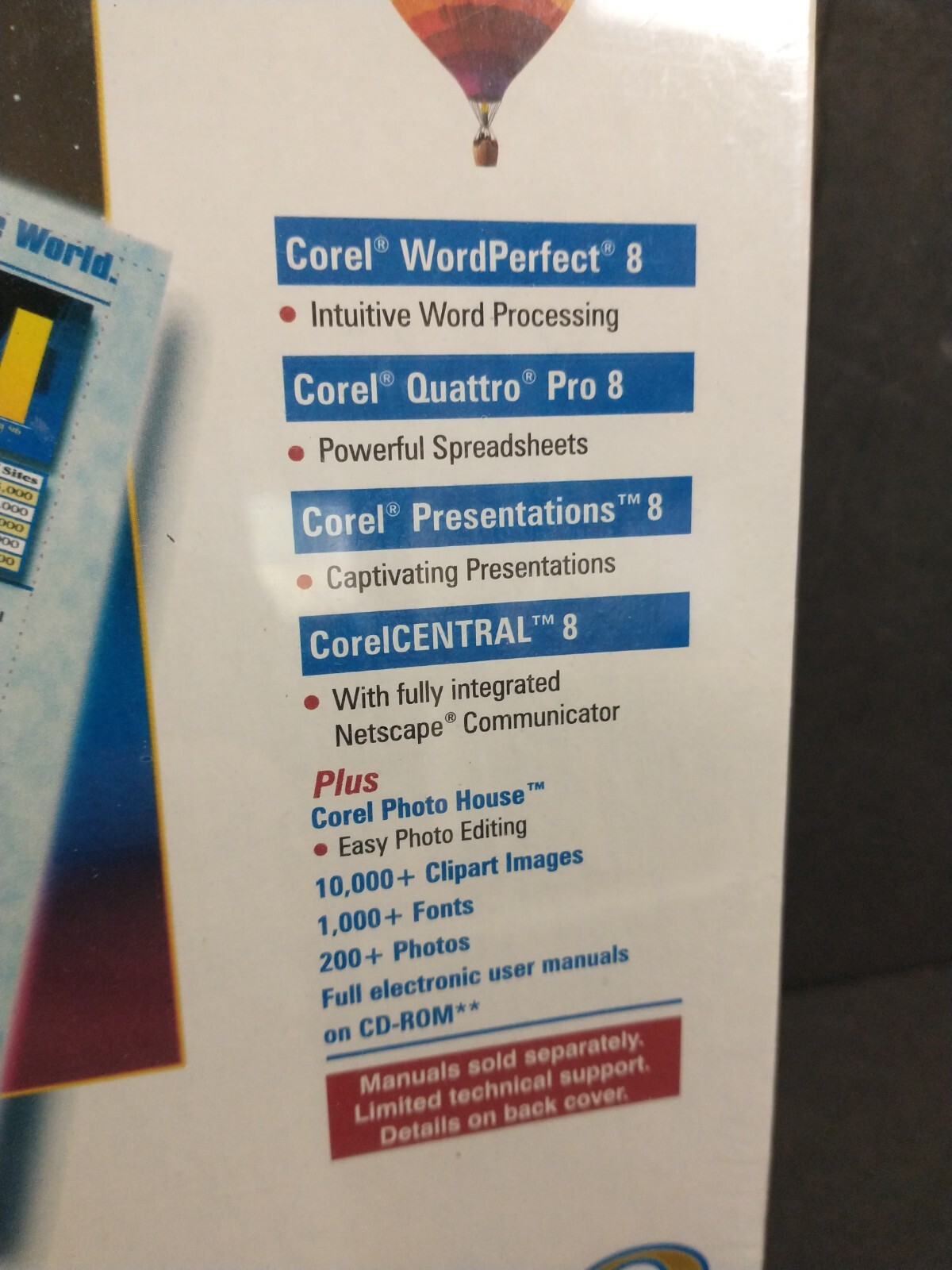 NOS Corel WordPerfect Suite 8 PC CD ROM Windows Word Perfect Academic Edition