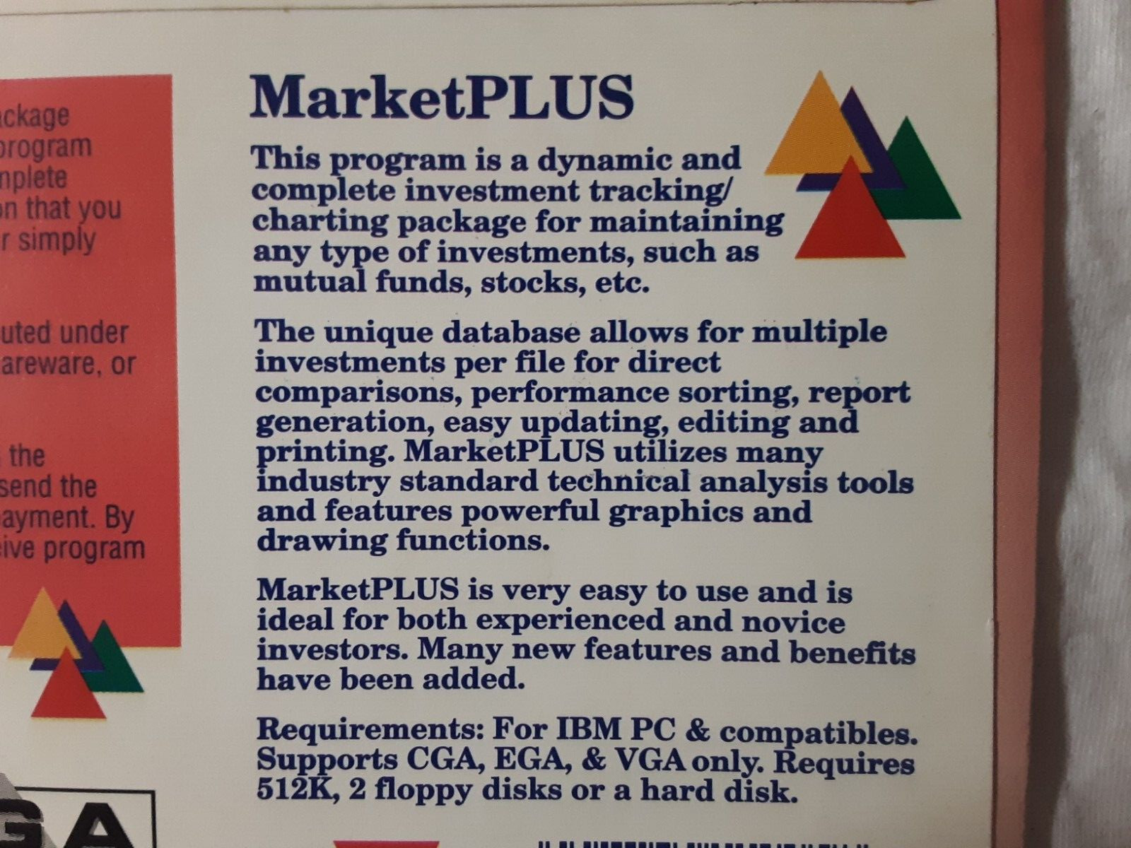 MarketPLUS retro 5.25″ floppy disk FREE SHIPPING investment tracking 1994 NEW