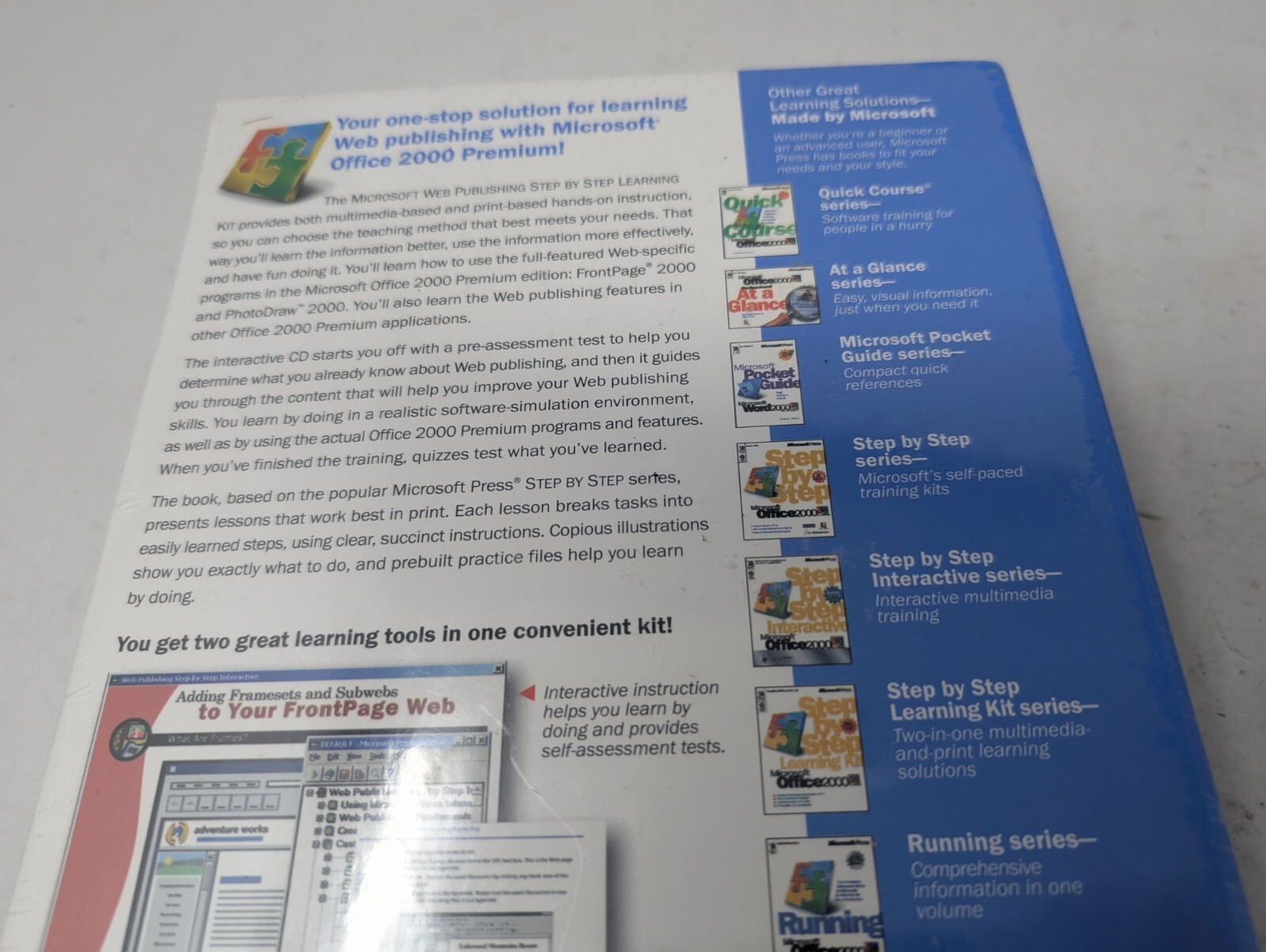 WEB PUBLISHING STEP BY STEP LEARNING KIT By Microsoft Press 2000 (238)
