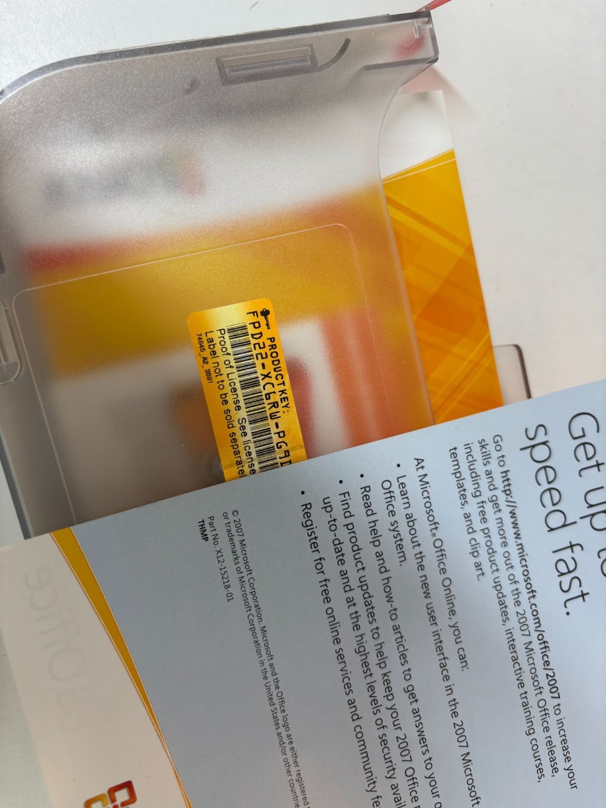 Microsoft Office Home & Student 2007 Software For Word Excel PowerPoint OneNote