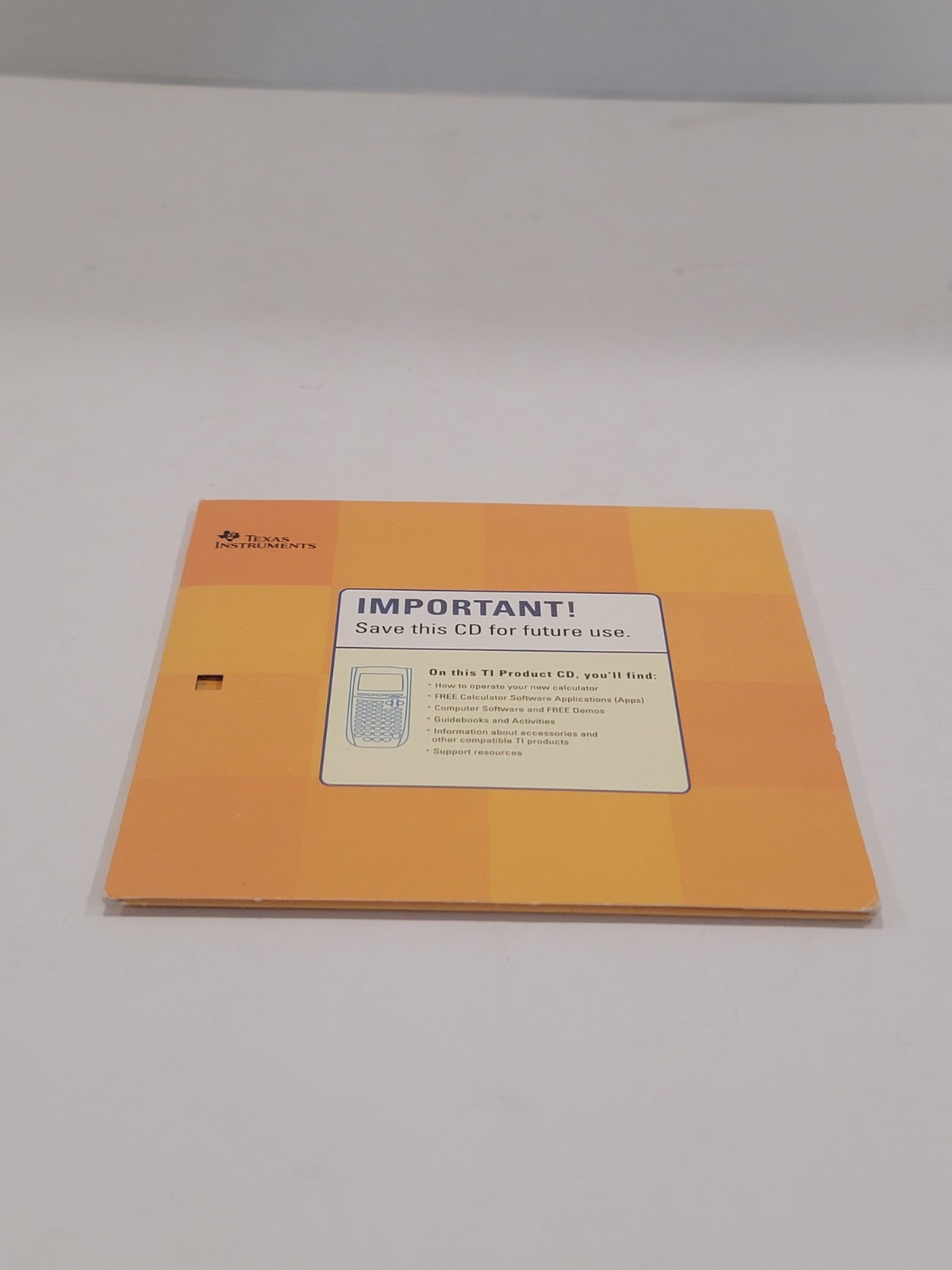 TEXAS INSTRUMENTS TI Graphing Product V. 1.2 PC Software CD-ROM