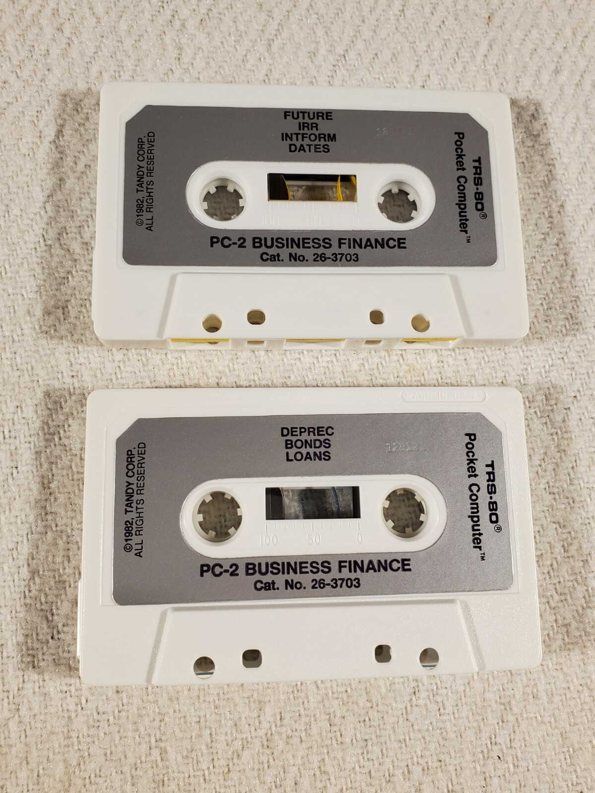 Radio Shack Tandy TRS-80 PC-2 Software Library Cassette ~ Business Finance