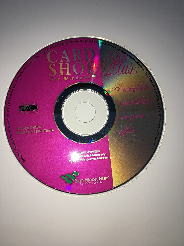 Card Shop For Win 95,IBM & PC 1993Complete Card Shop For Your Office-TESTED-RARE