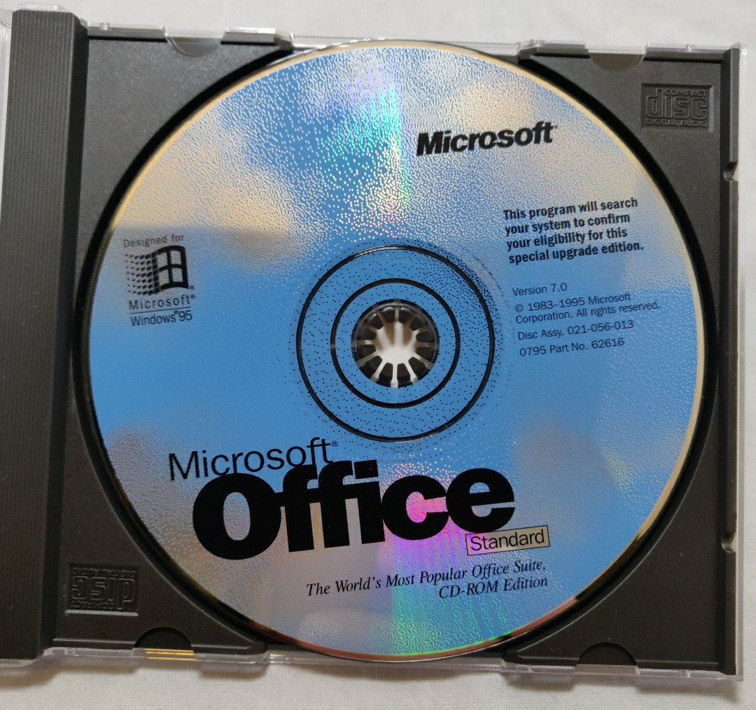 Microsoft Office Standard Designed for Windows 95 with CD KEY 021-056-002 USED