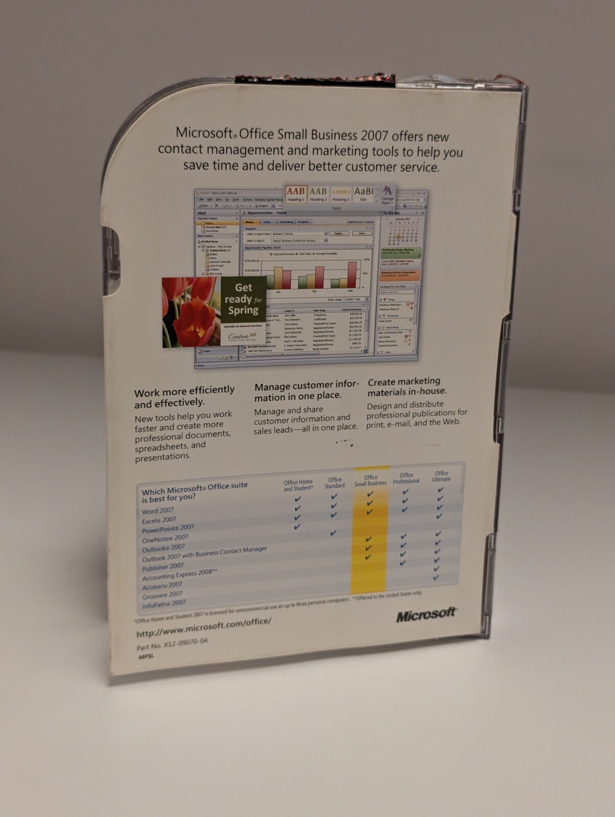 Microsoft Office Small Business 2007 Upgrade w/ Key (2) Discs & Booklets