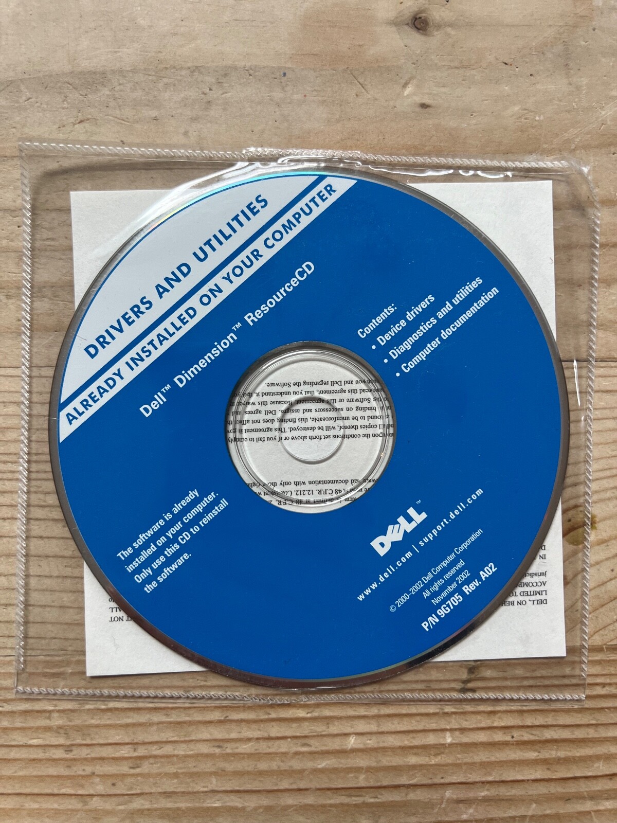 Dell Reinstallation Software, Dimension ResourceCD, sealed