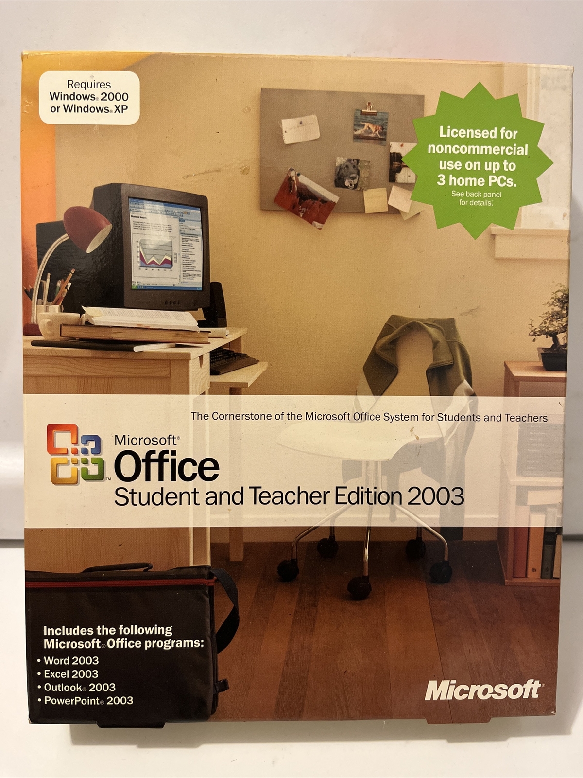 Microsoft Office Student and Teacher Edition 2003 in Original Box CD See Note