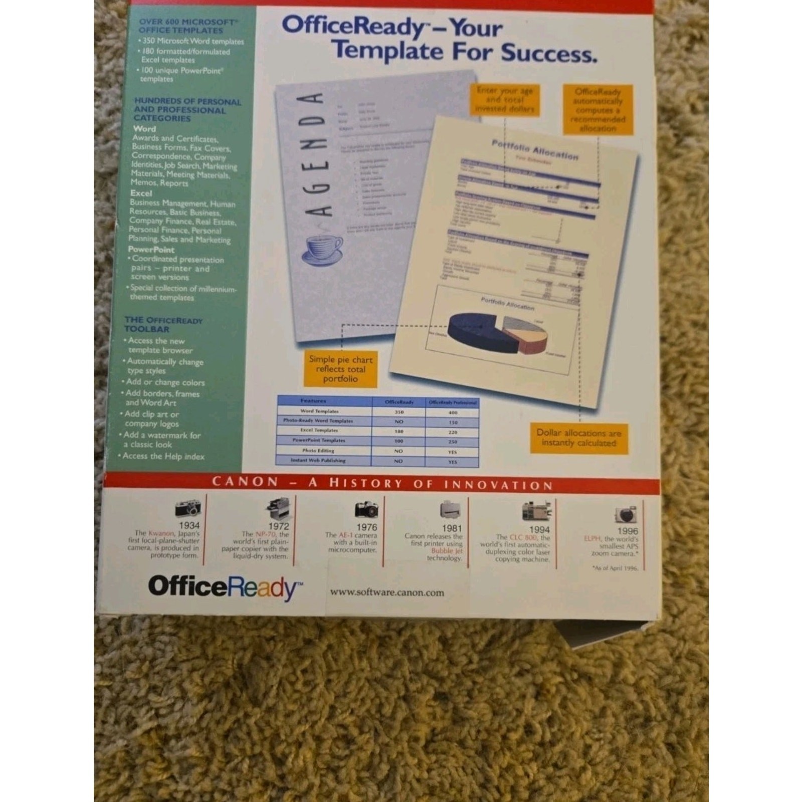 Canon OfficeReady 2 PC CD templates MS Word Excel PowerPoint BRAND NEW SEALED