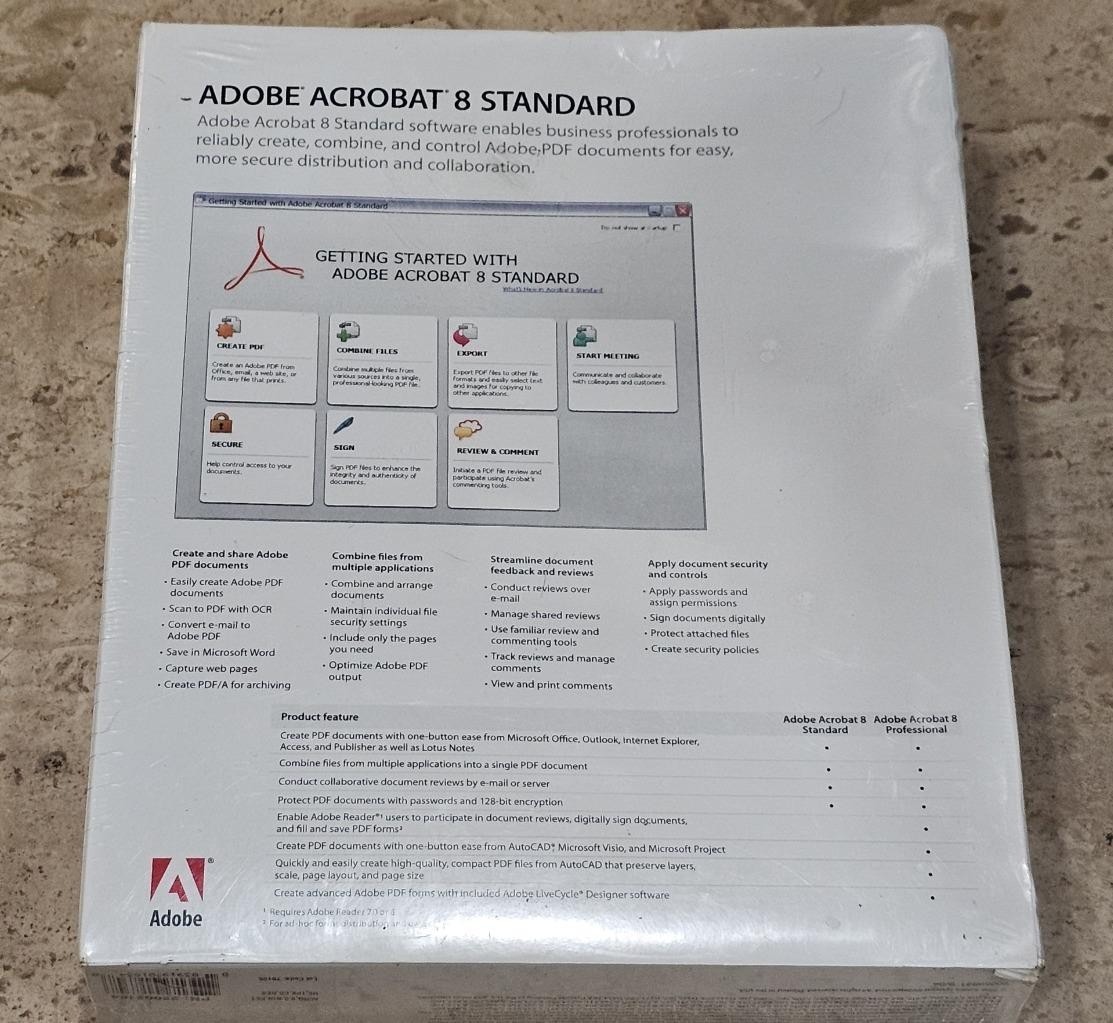 New Adobe Acrobat 8 Standard for Windows
