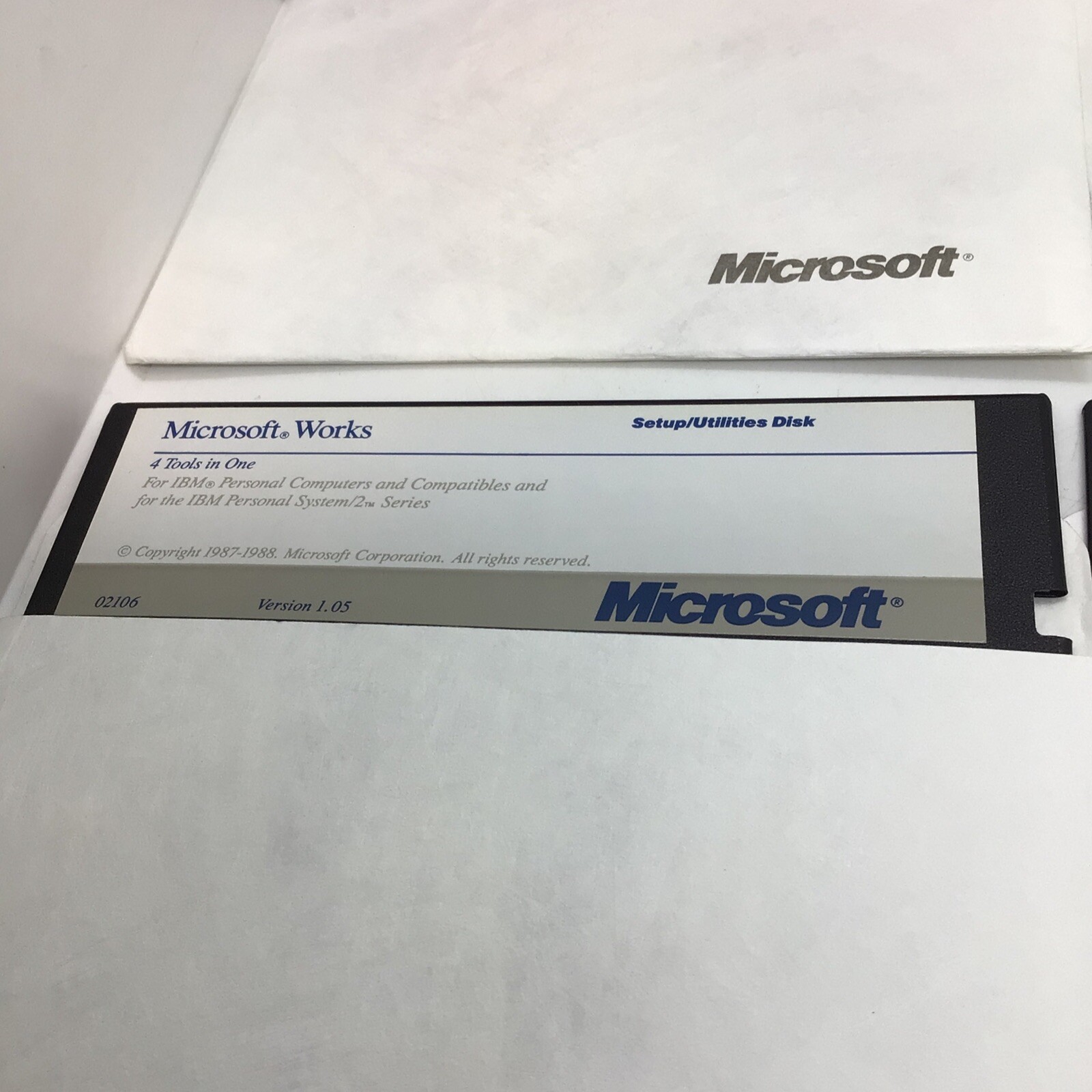 Vintage Microsoft Works Windows Installation Disks (5.25 Floppy) 1987-88 IBM