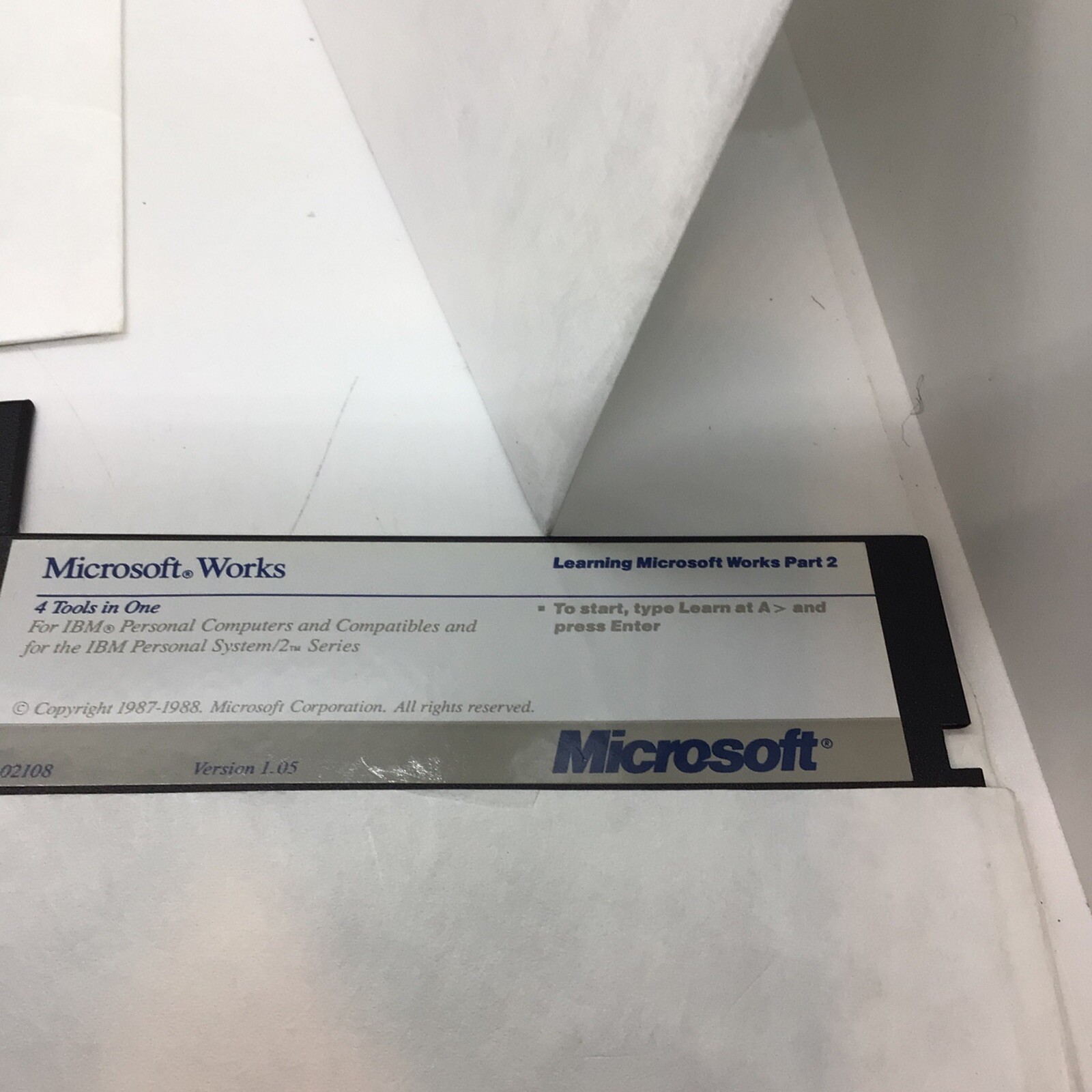 Vintage Microsoft Works Windows Installation Disks (5.25 Floppy) 1987-88 IBM
