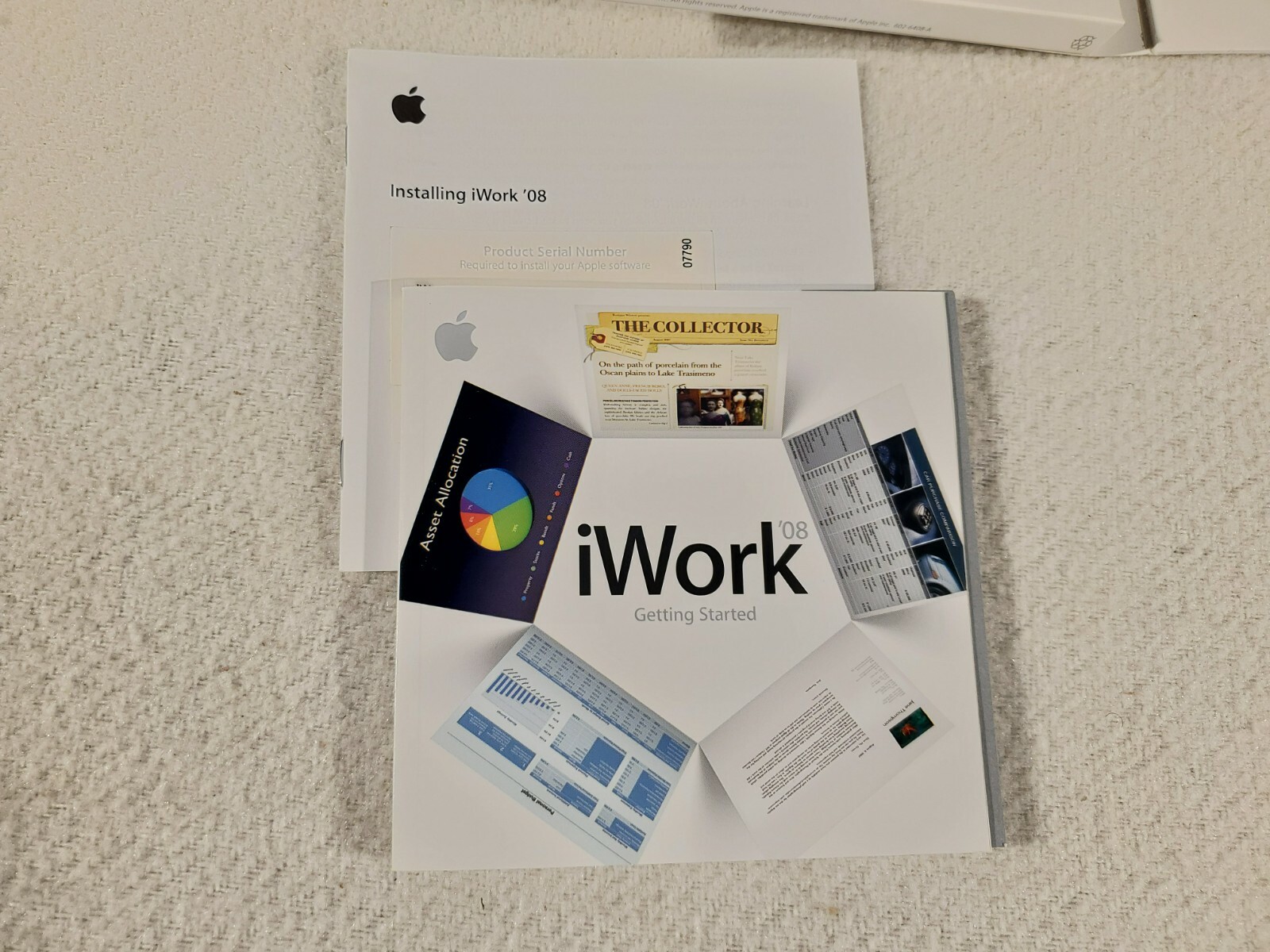 Apple iWork’ 08 Mac Office Software Suite Keynote/Pages/Numbers