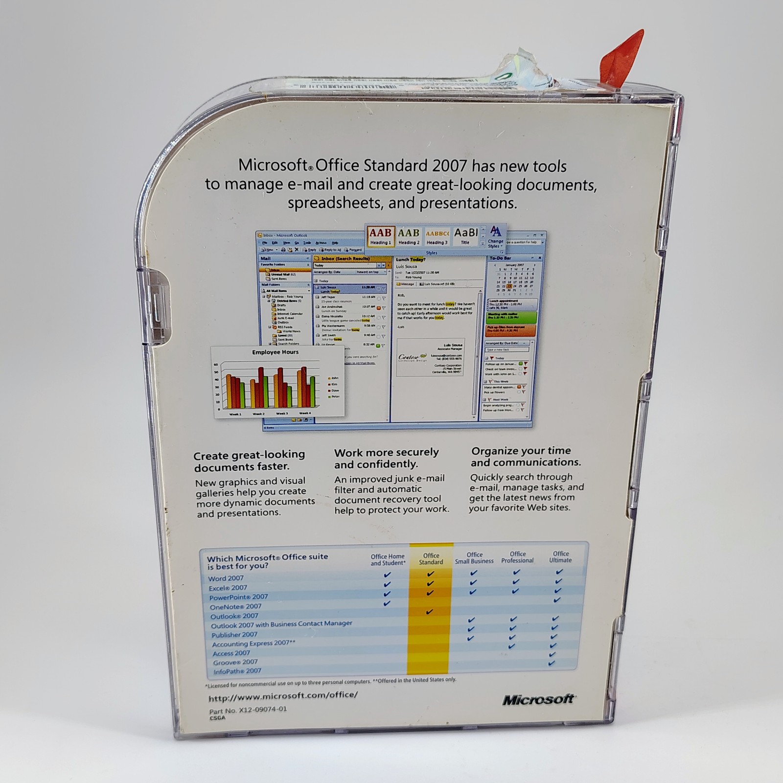 Microsoft Office Standard 2007 Full Suite – Word, Excel, PowerPoint, Outlook –