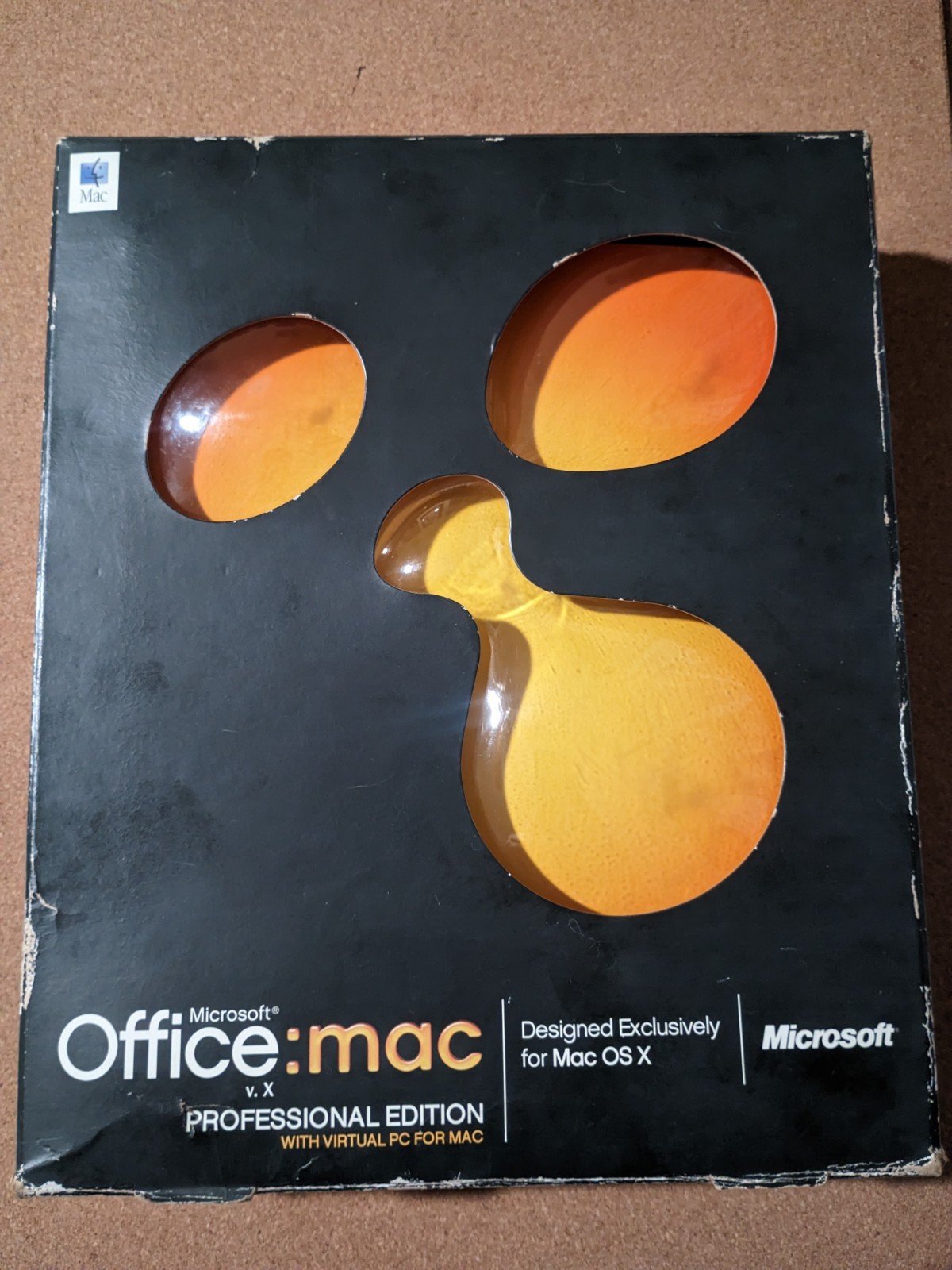 Microsoft Office mac v. X Professional Edition With Microsoft Virtual PC For Mac