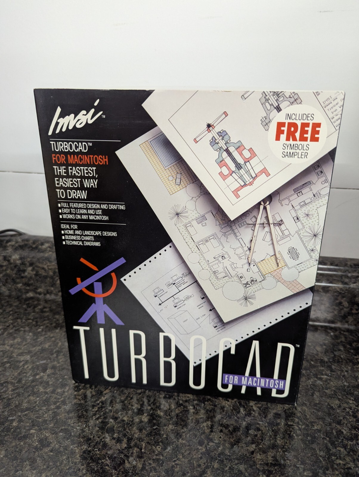 IMSI Turbocad 1.0b for Macintosh Complete NEW Manual and SEALED Disks NICE SET