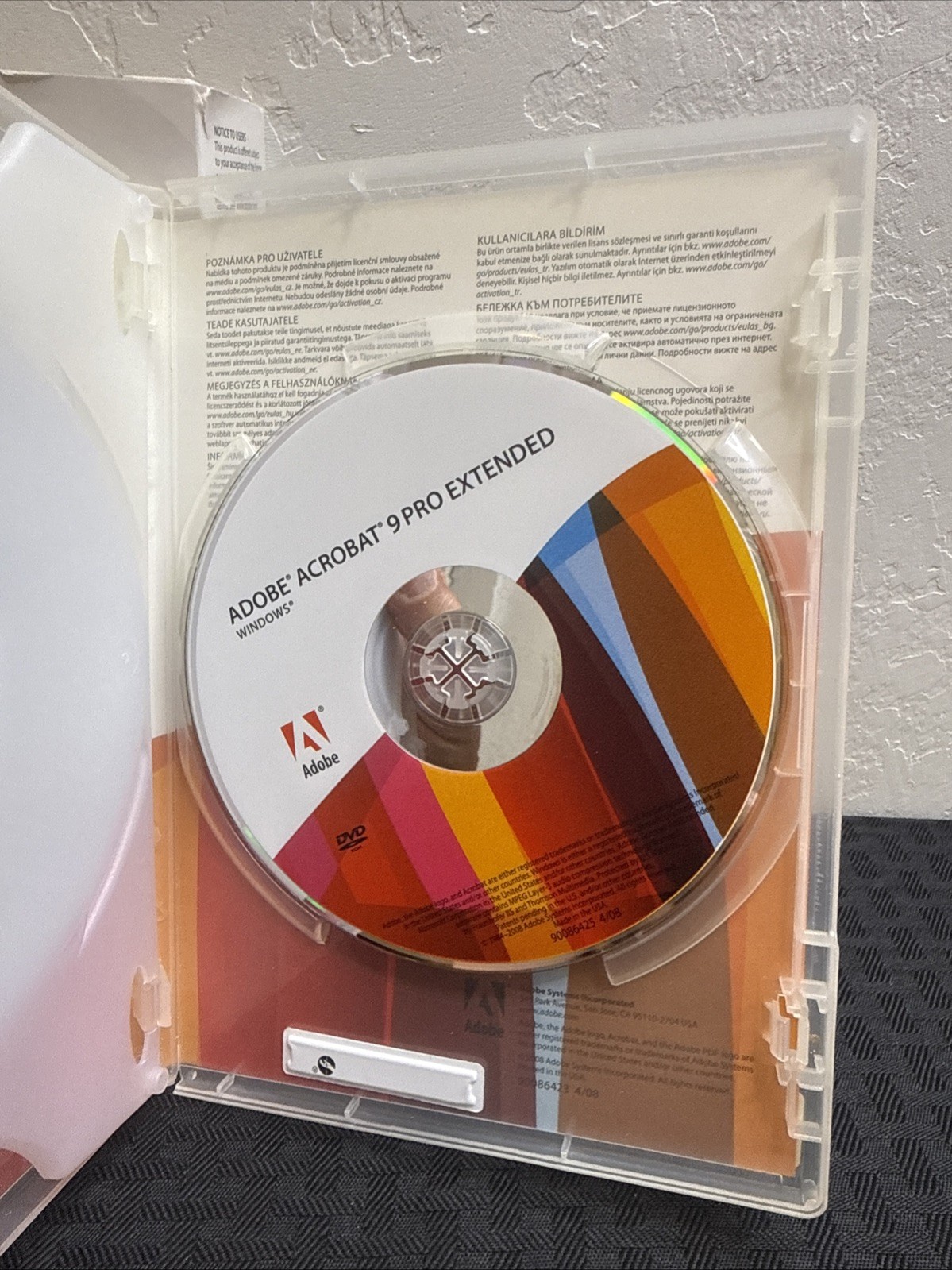 Adobe Acrobat 9 Pro Extended Professional Windows Original Box Serial Number