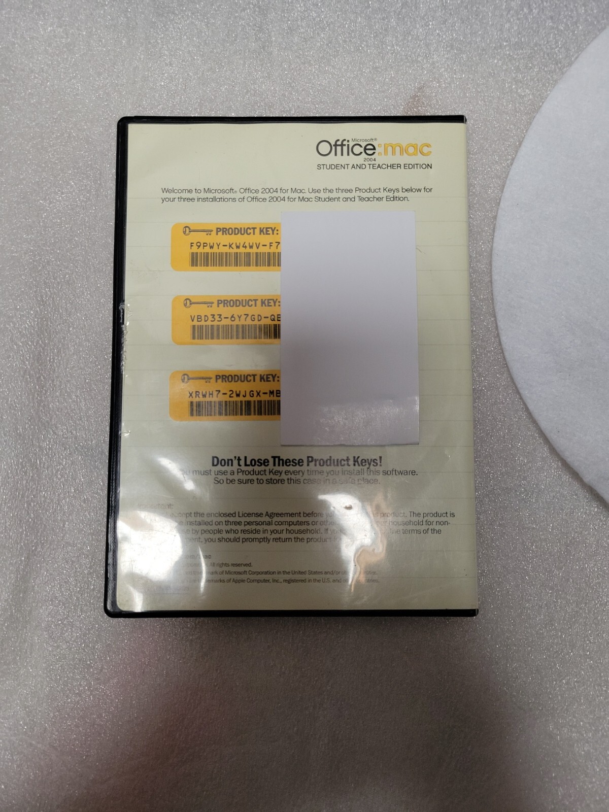 Microsoft Office Mac 2004 Student And Teacher Edition New 3 installs