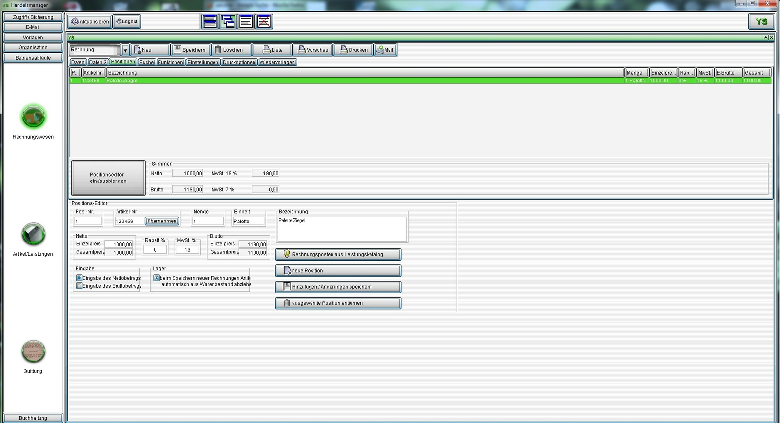 Dealer Software, Import, Export, Accounting and Accounting Program, WaWi, P&L
