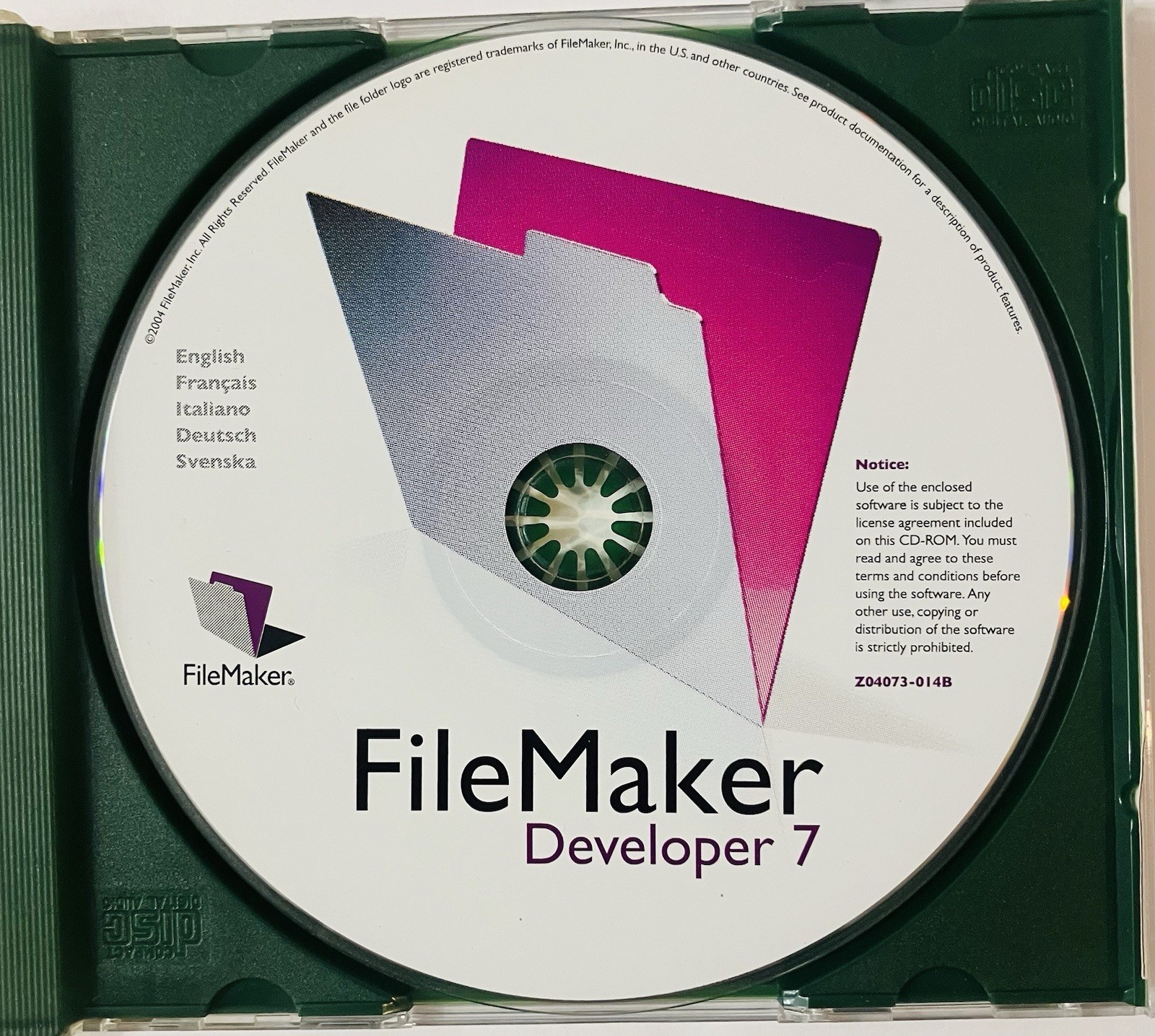 FileMaker Developer 7 Complete Box Set CD Manuals Mac Windows 2004 Database