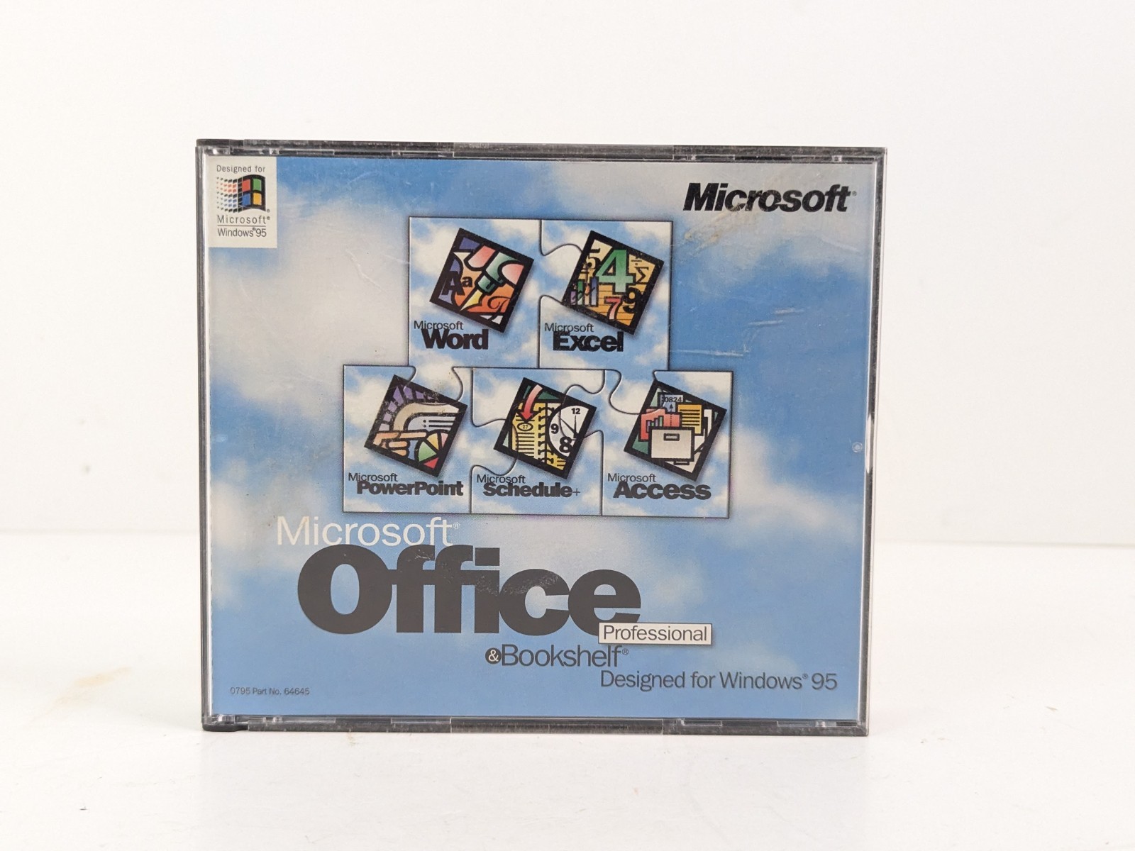 Microsoft Office Bookshelf Professional 2 CD ROM (PC, 1995) w/Product Key
