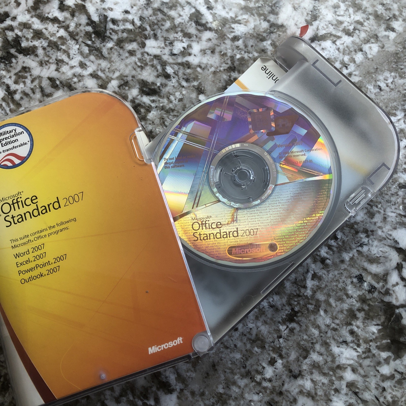 Microsoft Office Standard 2007 Military Appreciation Edition Word Excel Etc. 1/3