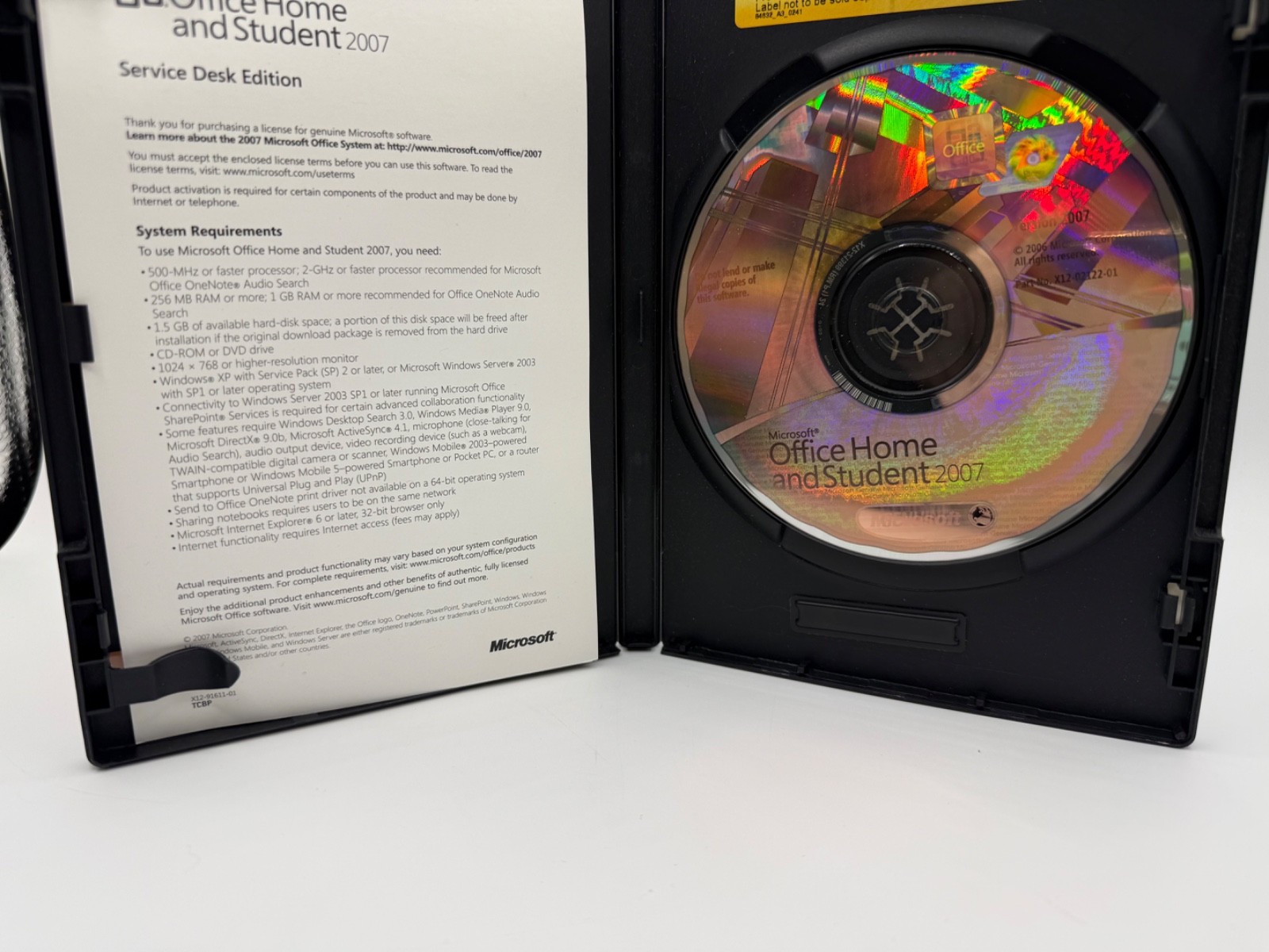 Microsoft Office Home & Student 2007 Service Desk Edition Word Excel PowerPoint
