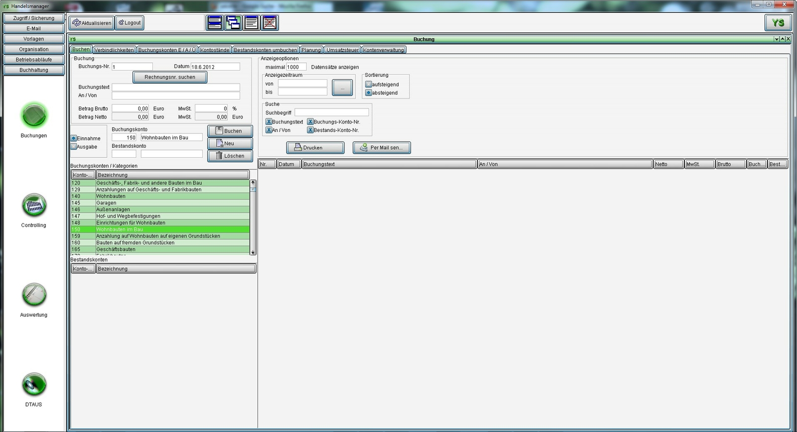 Dealer Software, Import, Export, Accounting and Accounting Program, WaWi, P&L