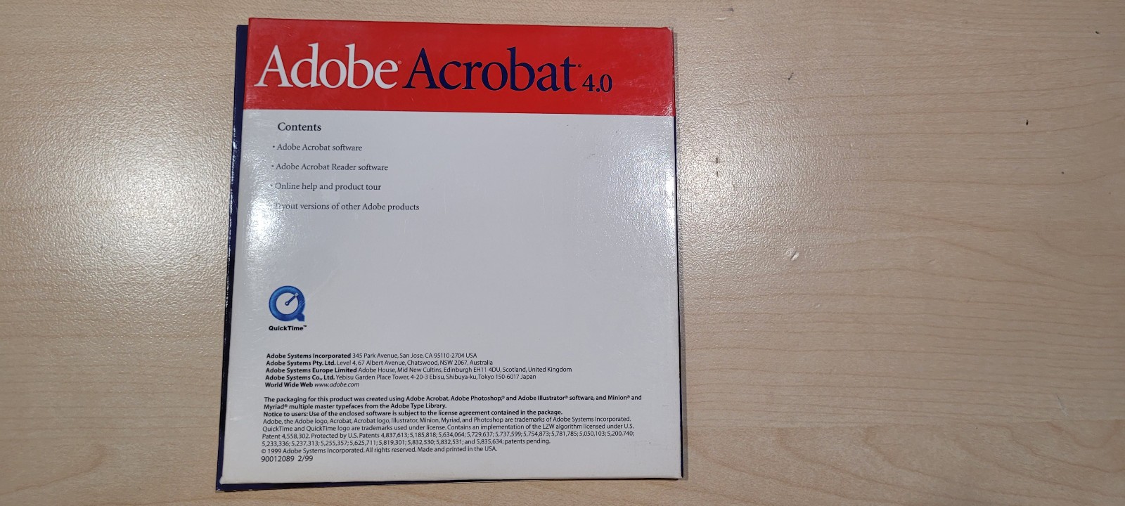 Adobe Acrobat 4.0 for Windowa CD and sleeve