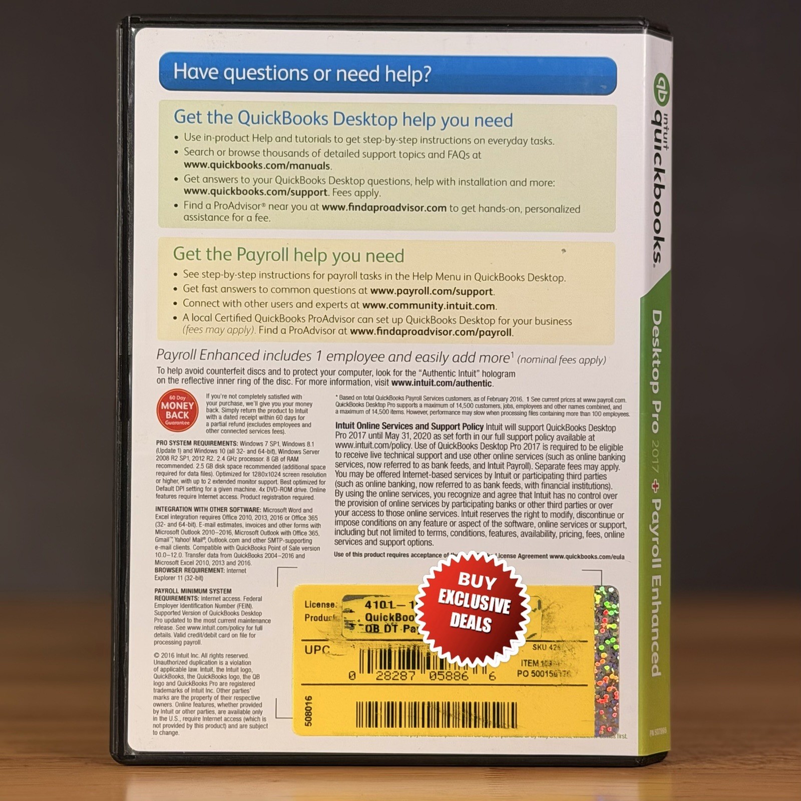 Quickbooks Desktop Pro 2017 Windows Accounting Retail -NO SUBSCRIPTI0N- TESTED