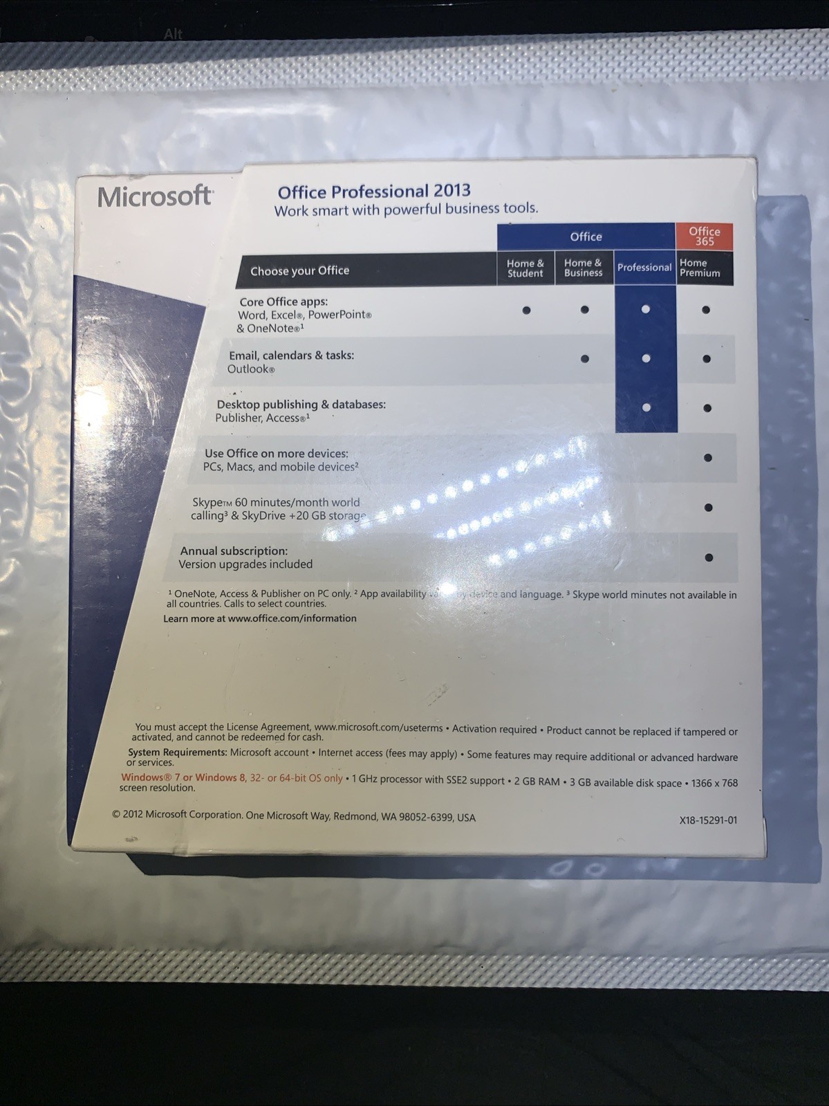 Microsoft Office Professional 2013 FULL Retail VERSION New Factory Sealed