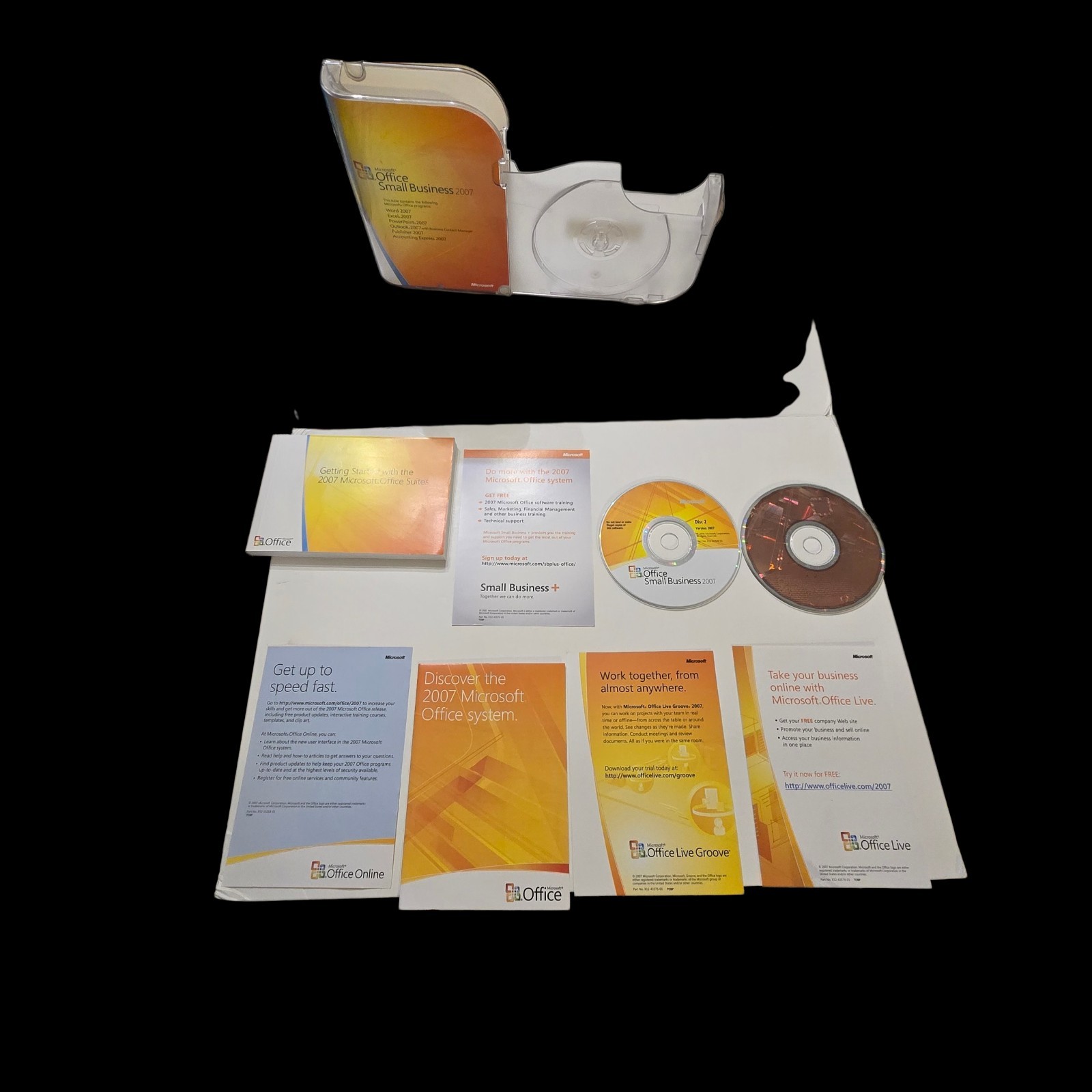 Microsoft Office Small Business Software 2007 With Product Key 2 Discs Manual