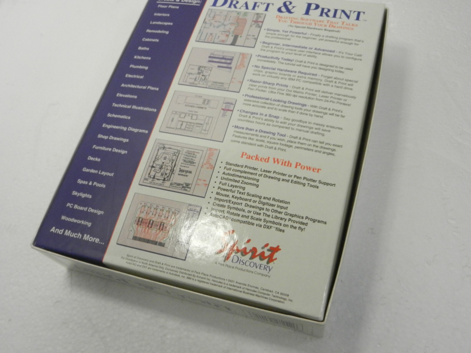 Spirit of Discovery – DRAFT & PRINT drafting software in Box – * * VINTAGE * * *