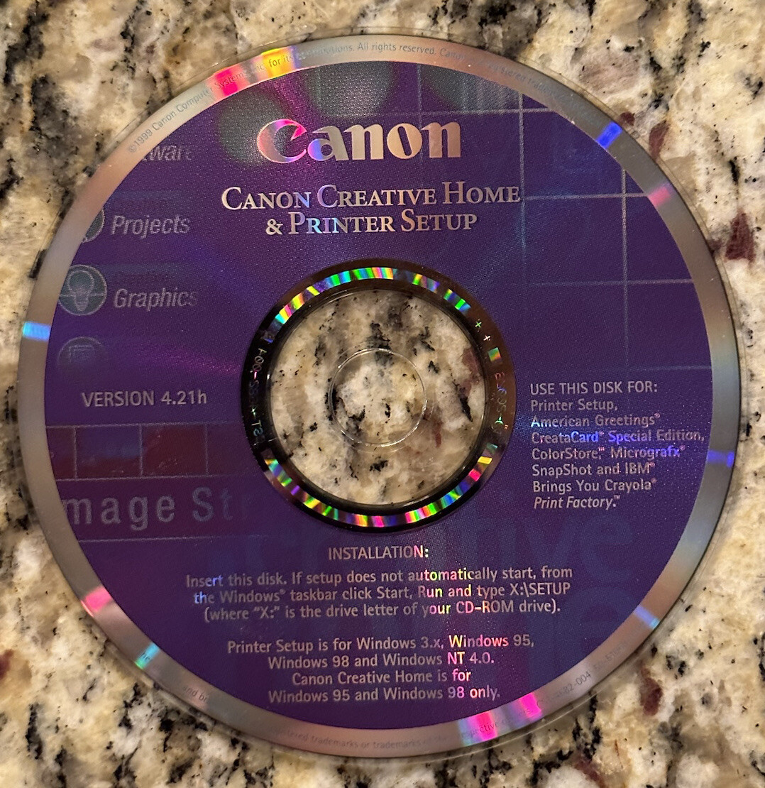 Canon Creative Home and Printer Setup version 4.20h – Used