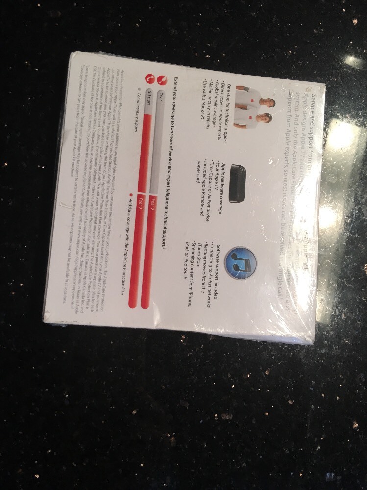 AppleCare Protection Plan Apple TV MC252LL/B New Sealed Dented Box