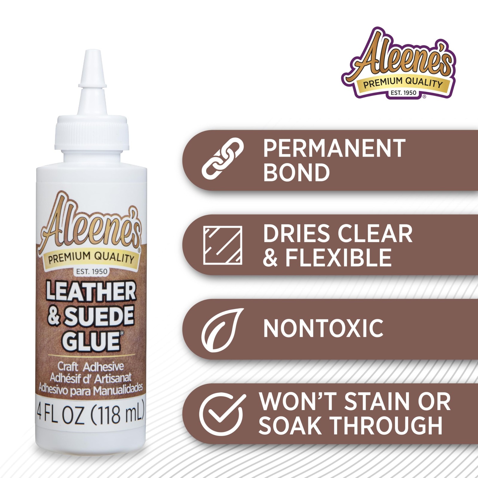 Aleene’S Aleenes Leather Suede Glue Adhesive For Crafts Embellishments Light