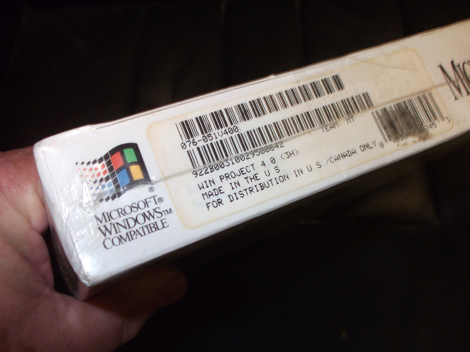WINDOWS MICROSOFT PROJECT V4.0 VINTAGE SOFTWARE W/ 3.5″ DISKETTES RARE UNOPENED