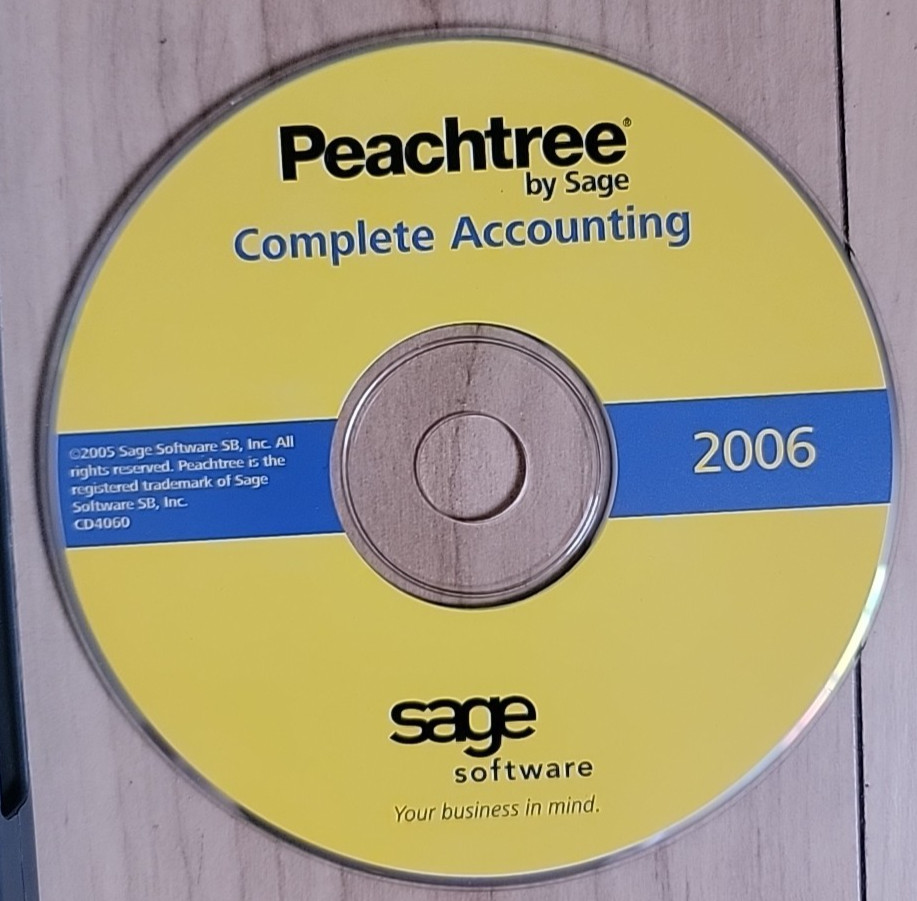 Peachtree by Sage Accounting 2006 – CD Software With S/N – READ