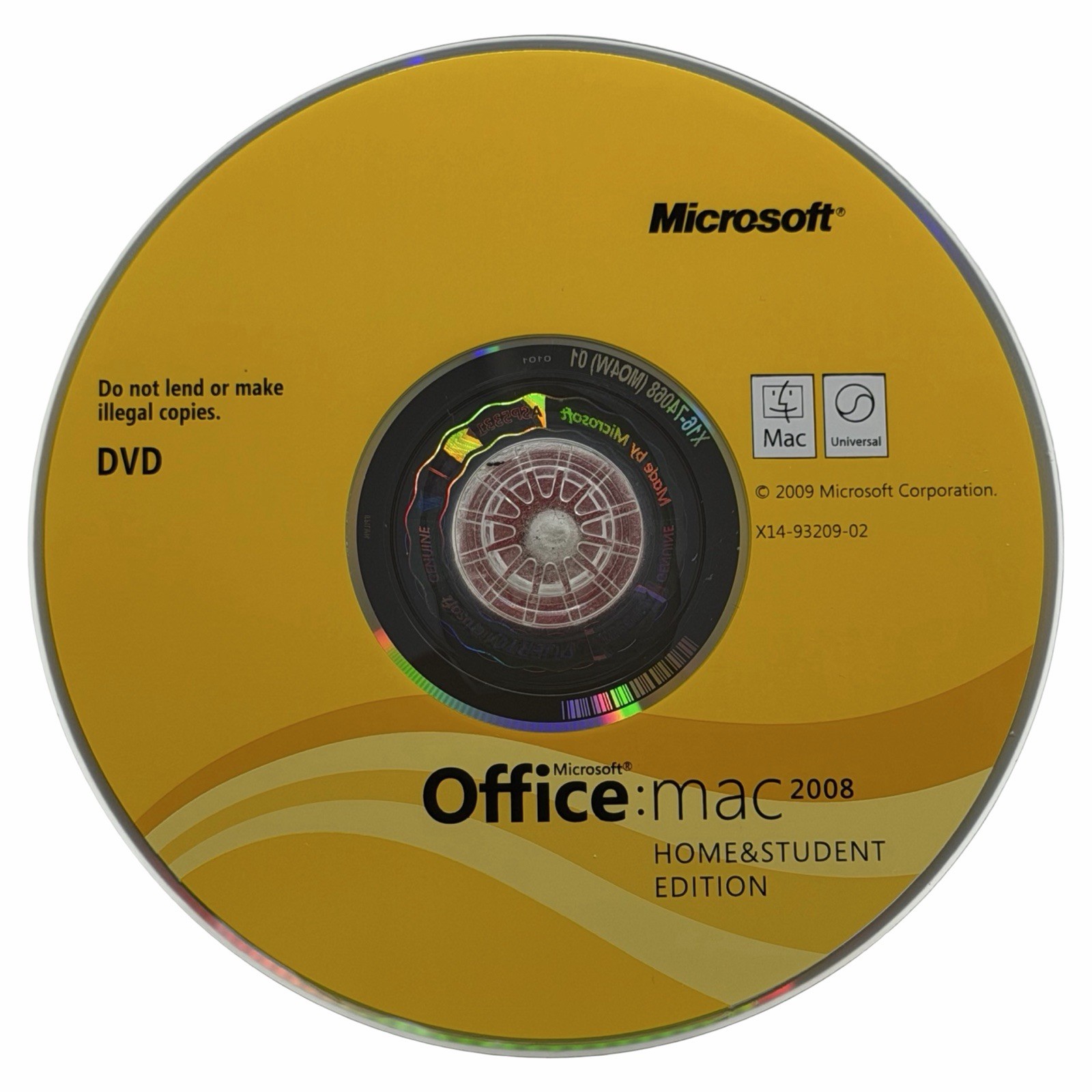 Microsoft Office Mac 2008 Home & Student Edition w/ 3 Product Keys