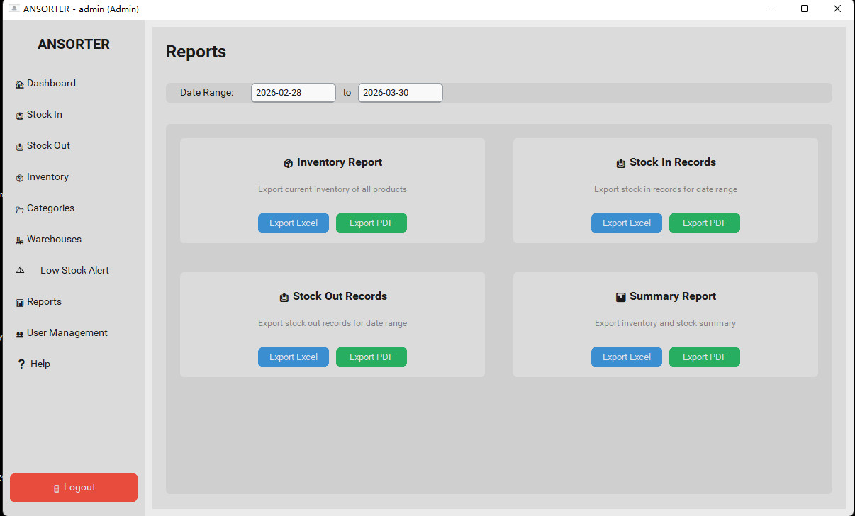 Easy to Use Warehouse Inventory Management Software for Windows – Stock In/Out