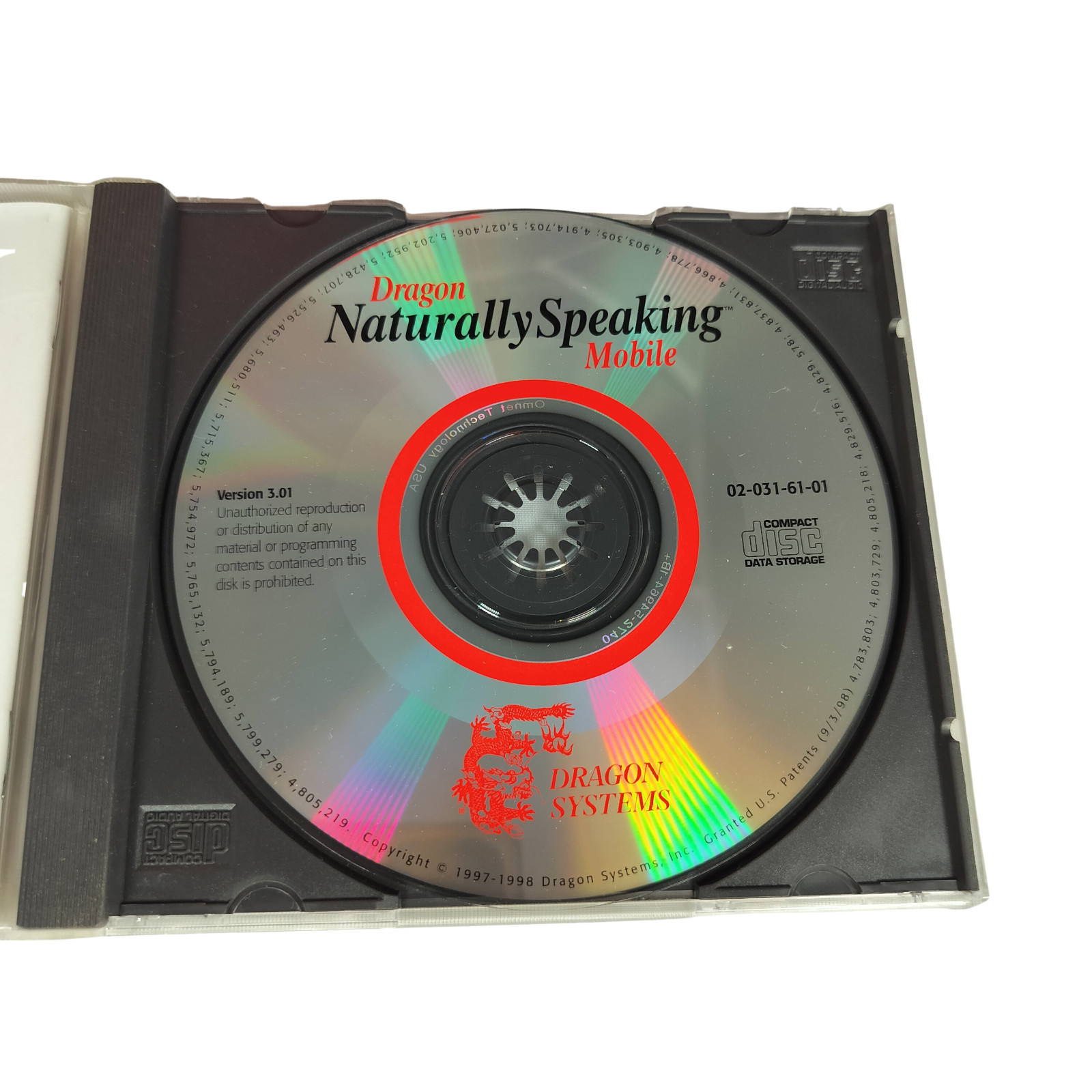 Vintage Dragon Naturally Speaking Mobile 3.01 Dictation Kit for Windows 95 98 NT