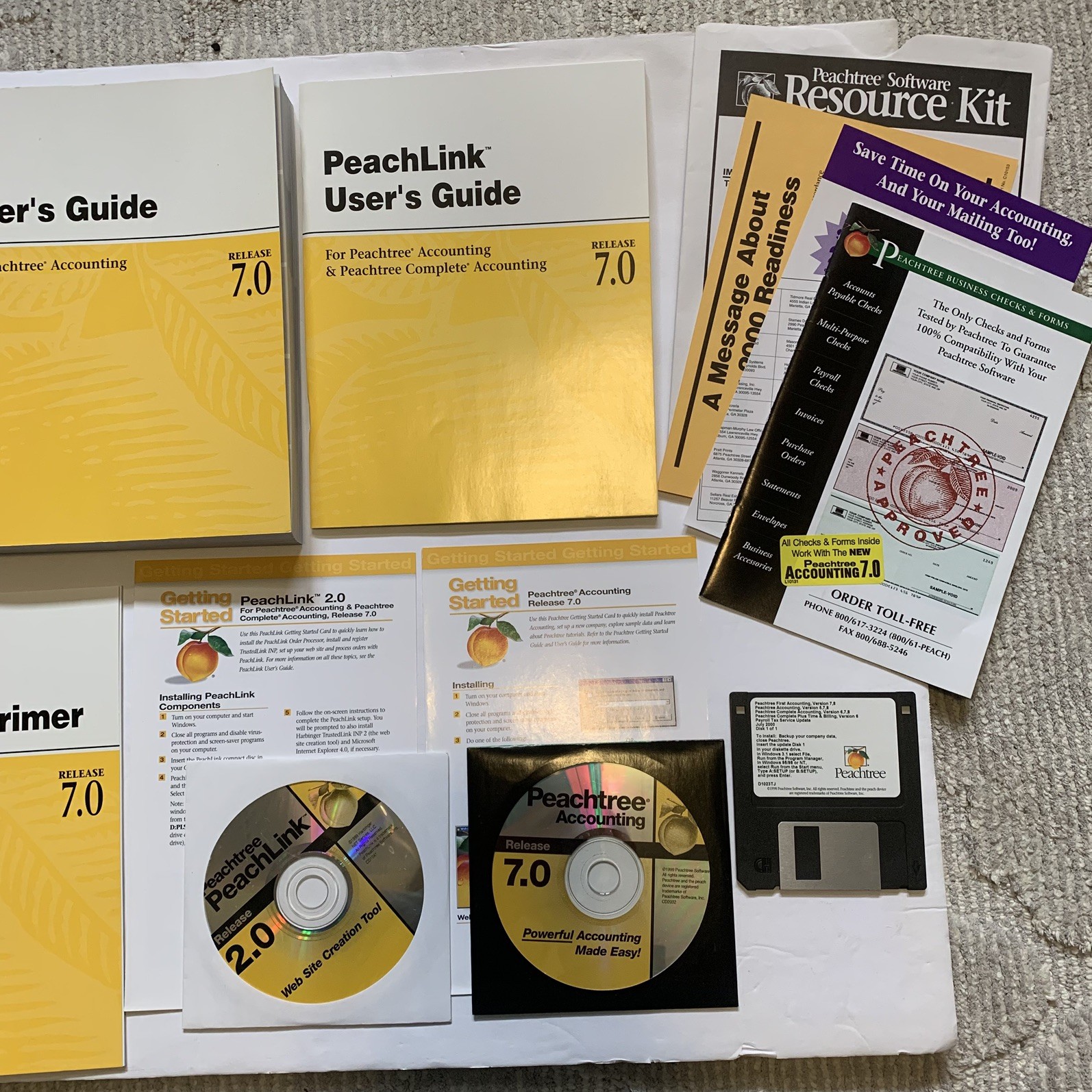 Peachtree Accounting 7.0 Complete Upgrade Set w/ Manuals + PeachLink 2.0 Sealed