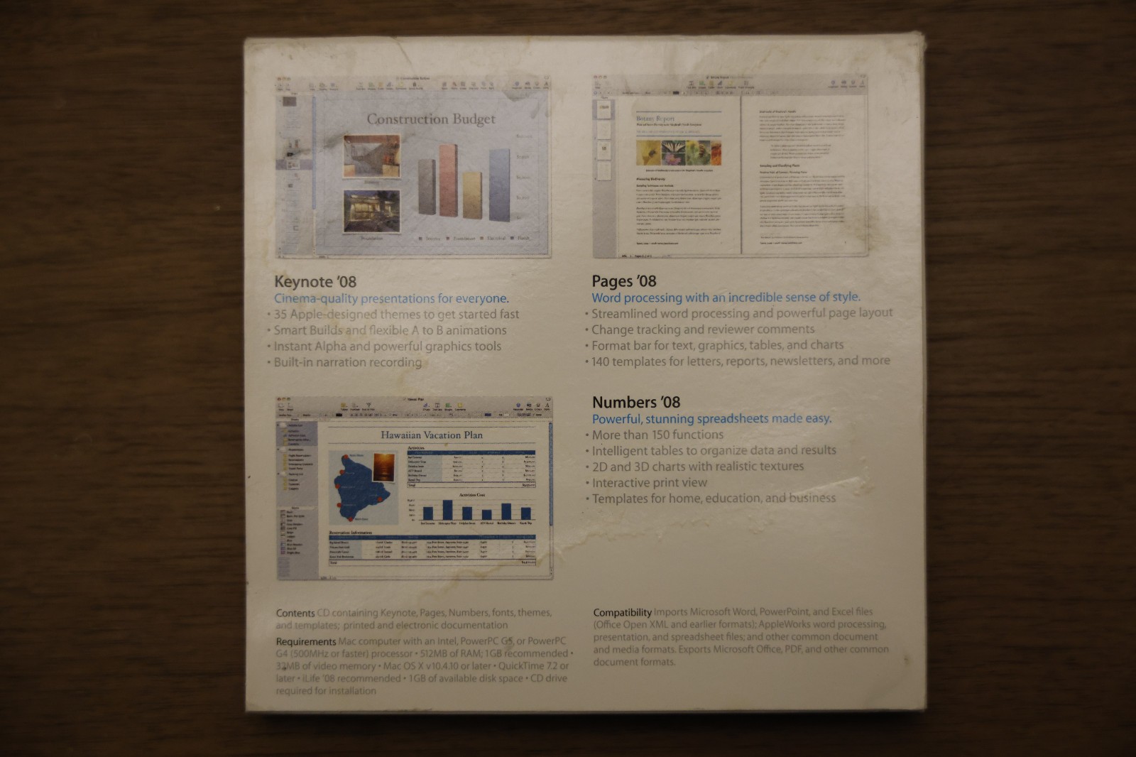 Apple iWork ’08 New In Box With Manual and Packaging