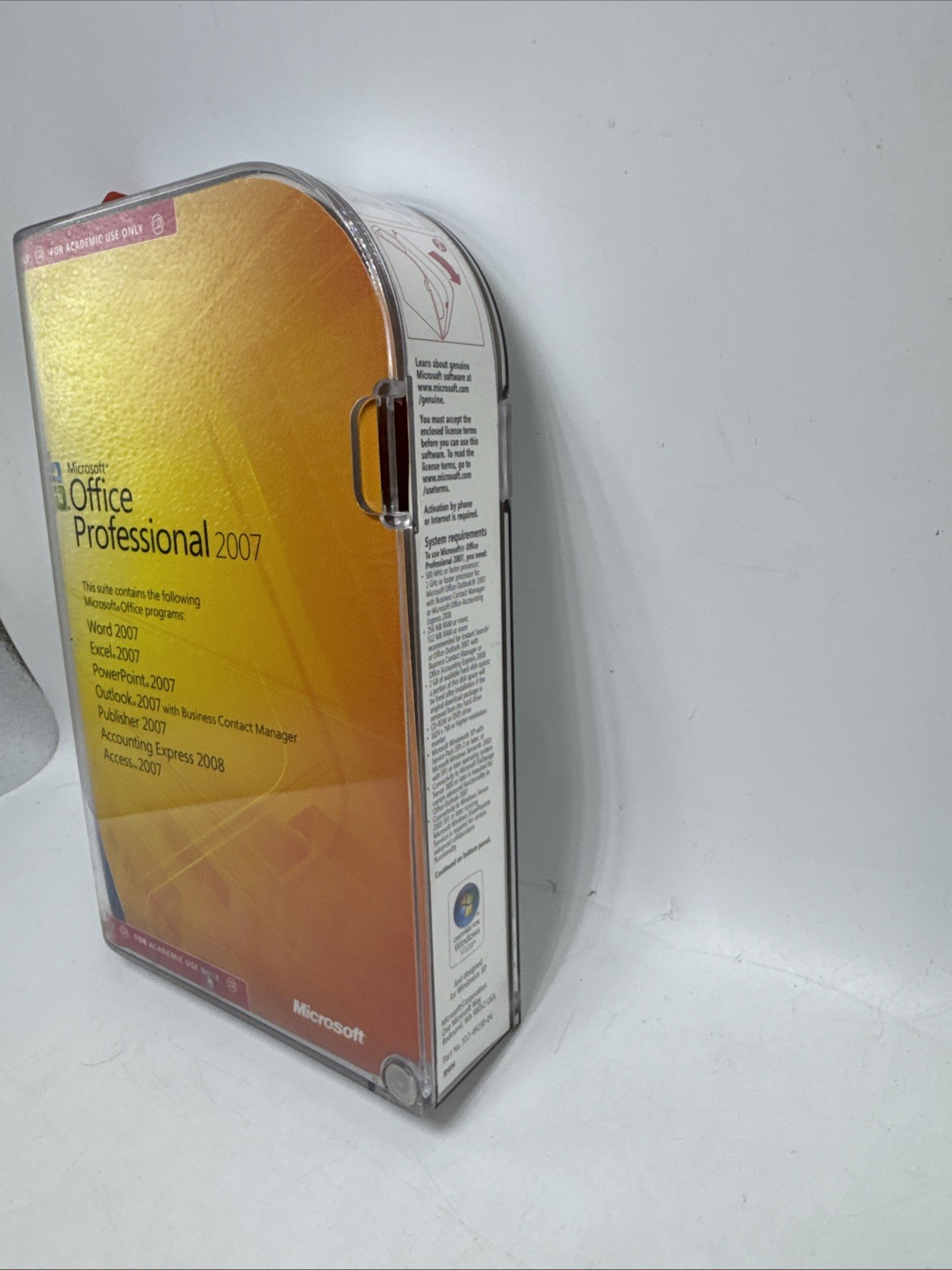 Microsoft Office Professional 2007 Full Version Academic Use Only New Sealed