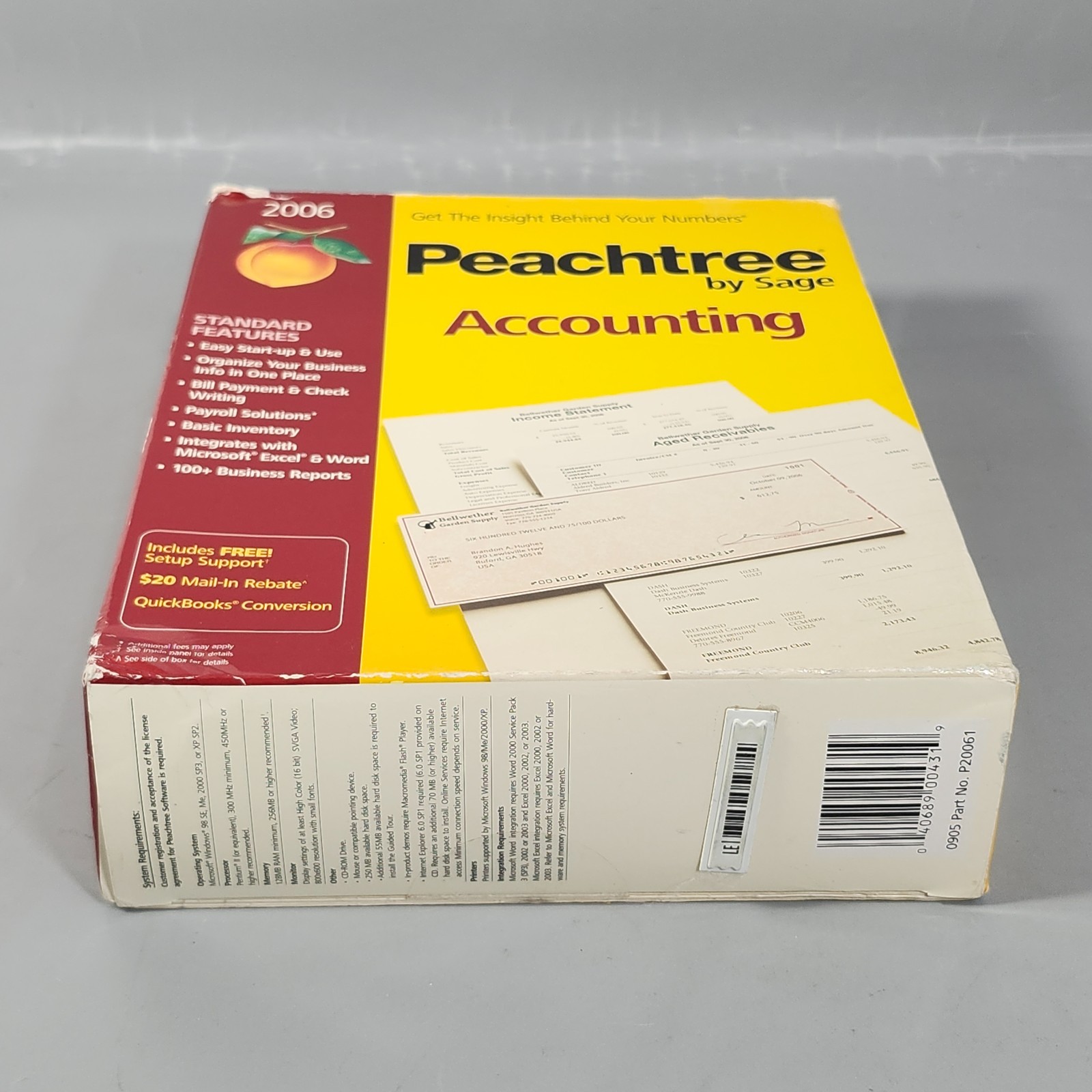 Sage Peachtree Accounting Software 2006 Standard for Microsoft Windows XP 2000