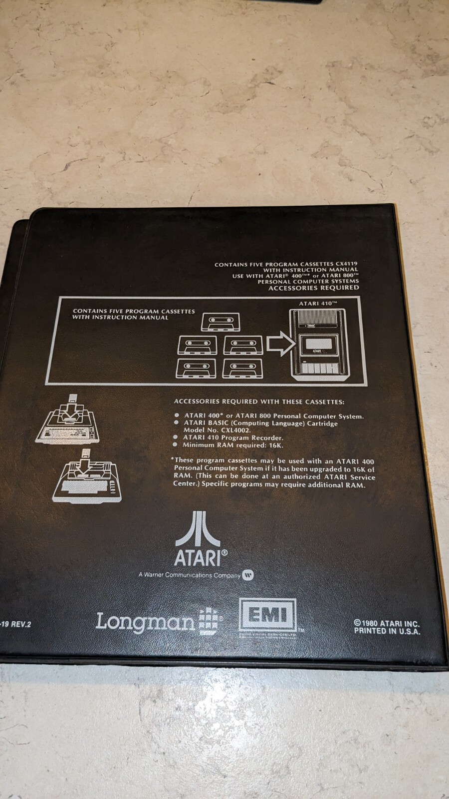 Atari 8-Bit 400 800 Conversational French Cassettes 1980 CX4119 No Book