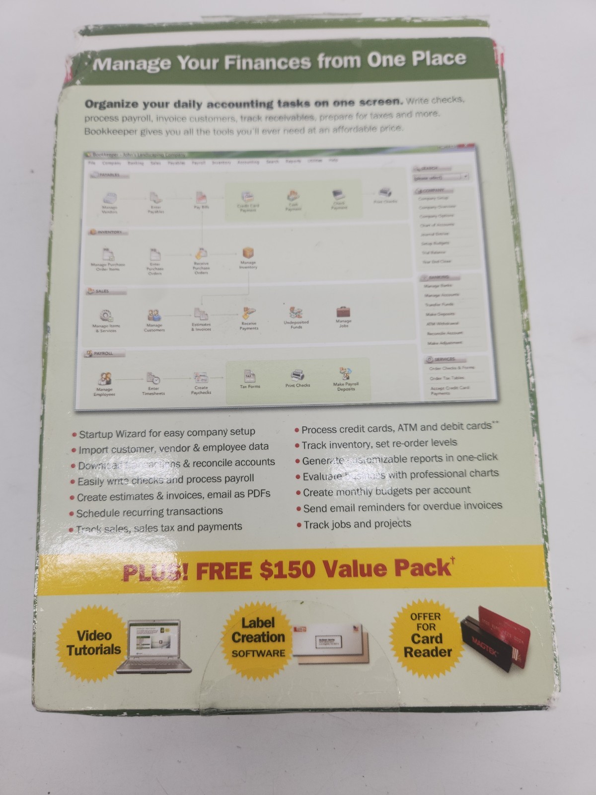 Bookkeeper Bookkeeping Software Finances Expenses Payroll Sales In Box