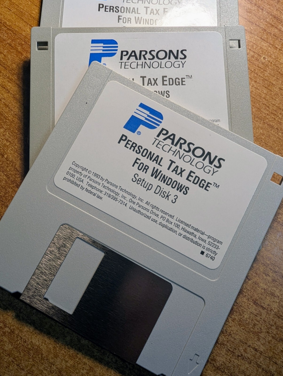 Vintage Parsons Technology Personal Tax Edge – 1993 on 3.5″ & 5.25″ Floppy Disks